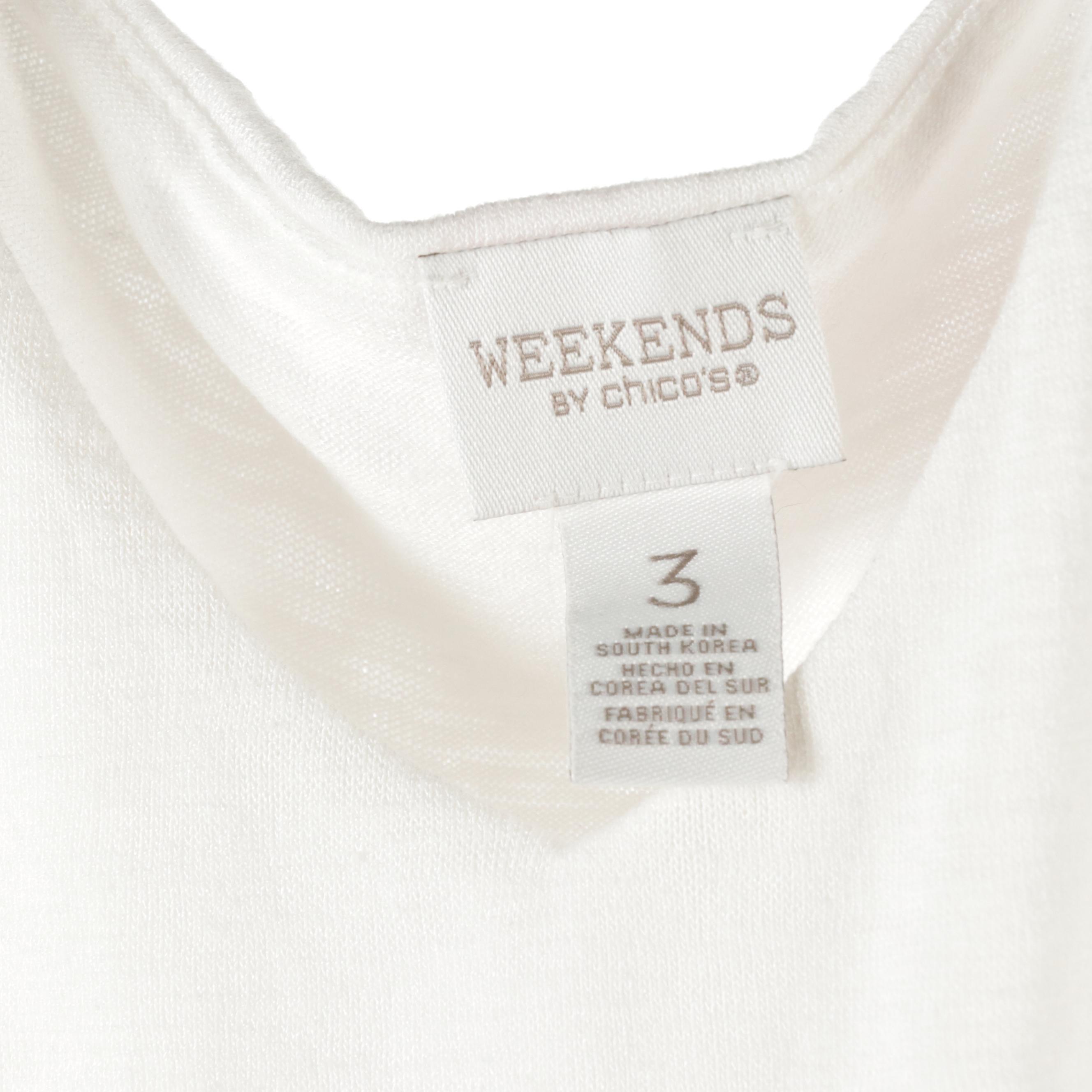 Banana Republic Linen Blazer, Cotton Denim Zip Jacket & Blouse With Chico's Top