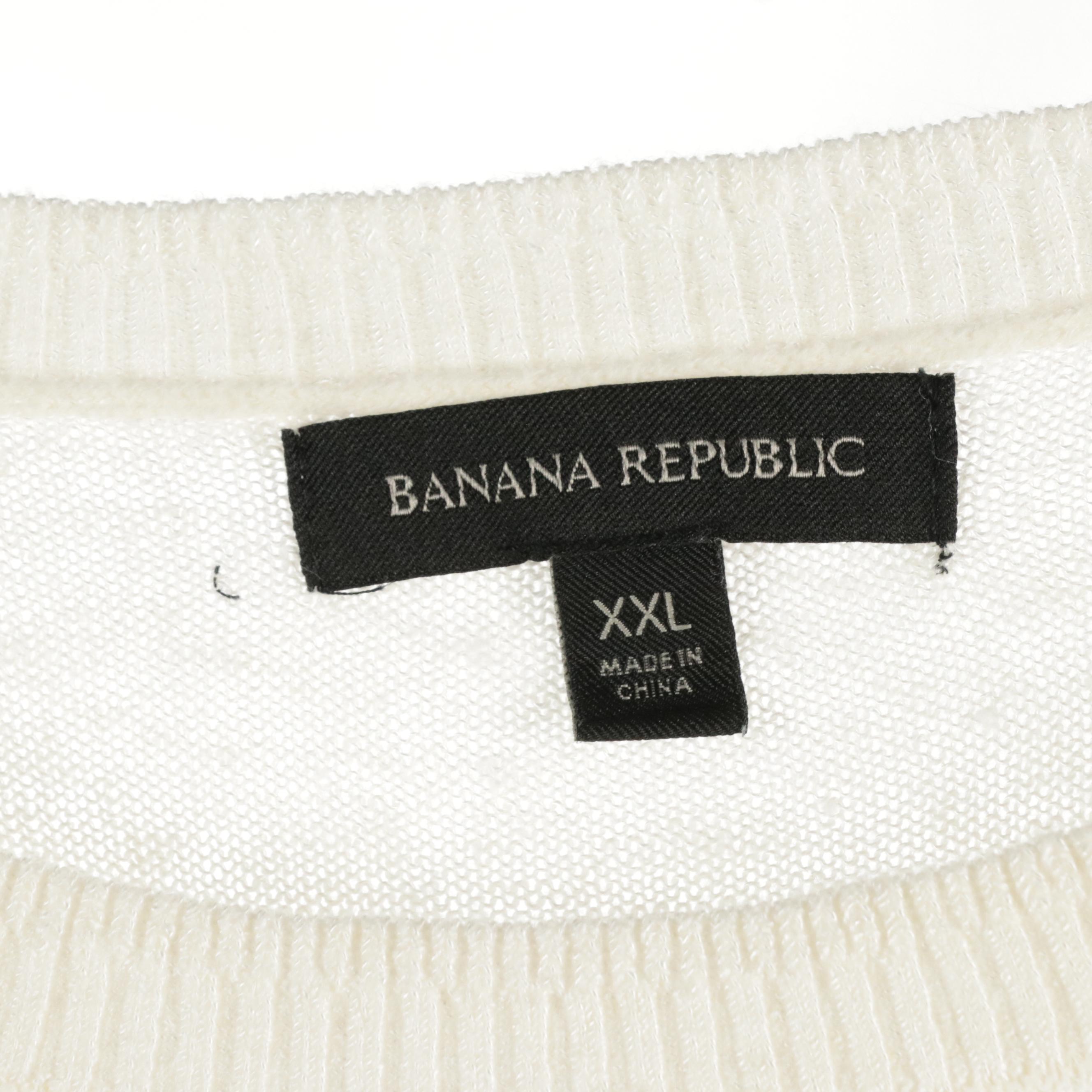 Banana Republic Linen Blazer, Cotton Denim Zip Jacket & Blouse With Chico's Top