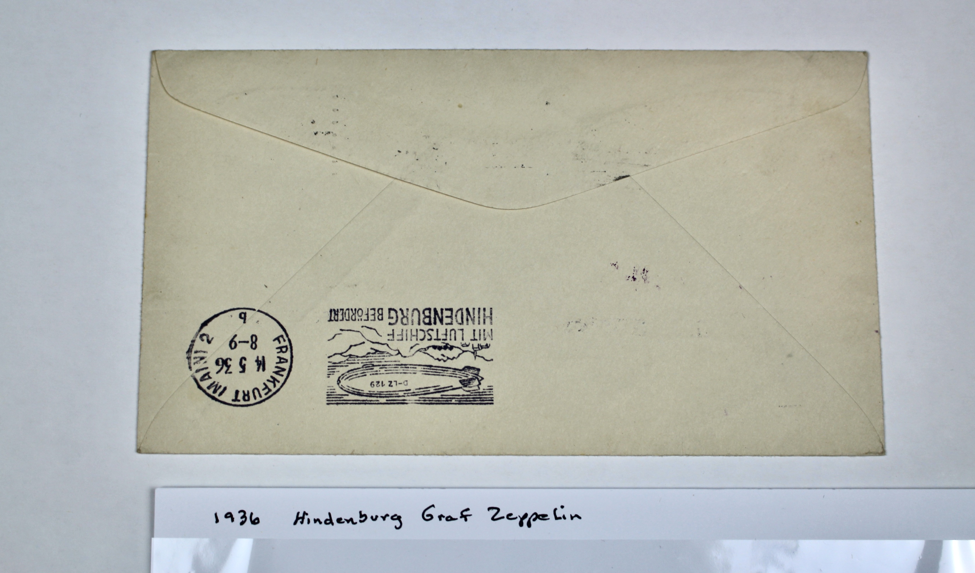 1936 Hindenburg Graf Zeppelin Postal Cover