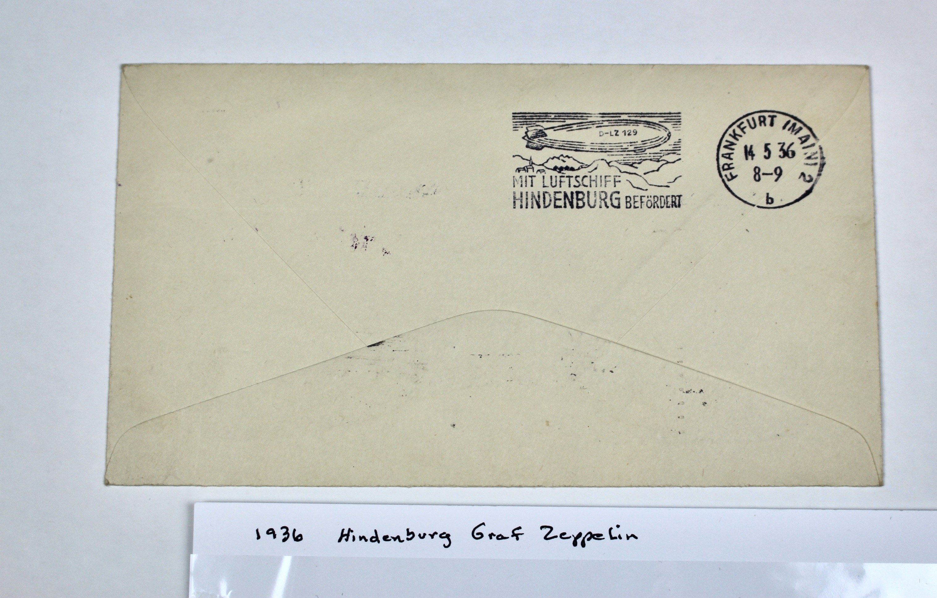 1936 Hindenburg Graf Zeppelin Postal Cover