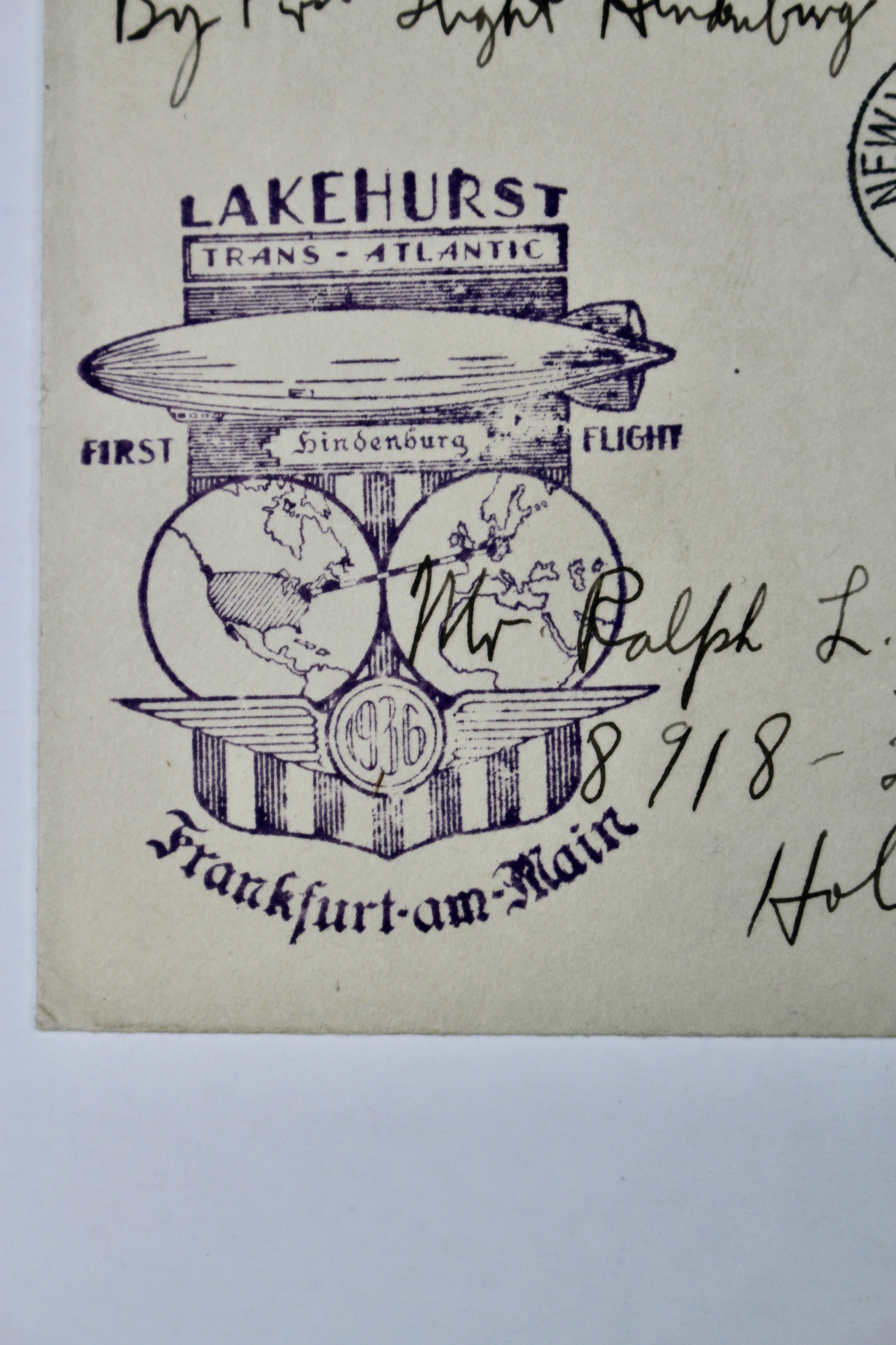 1936 Hindenburg Graf Zeppelin Postal Cover