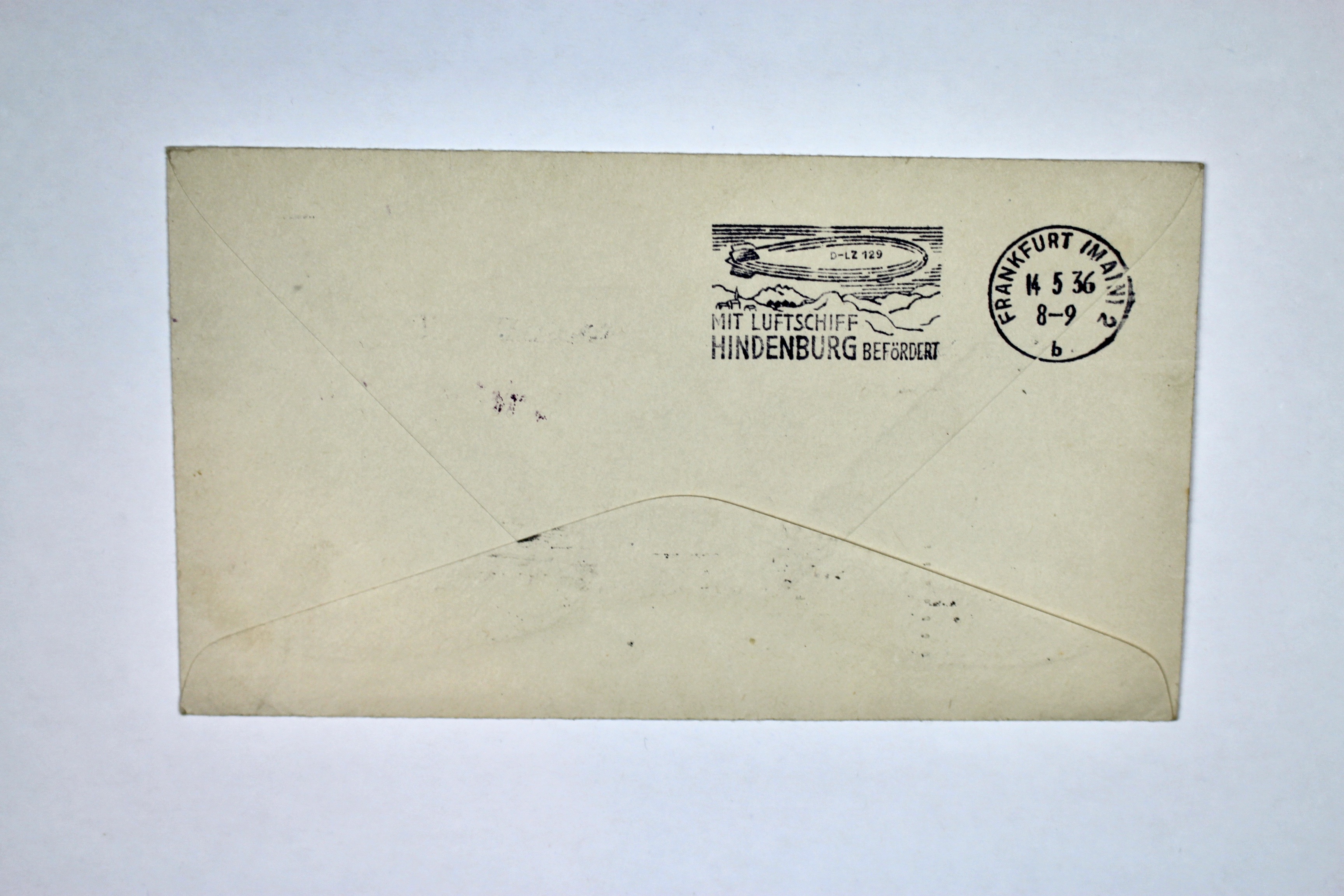 1936 Hindenburg Graf Zeppelin Postal Cover