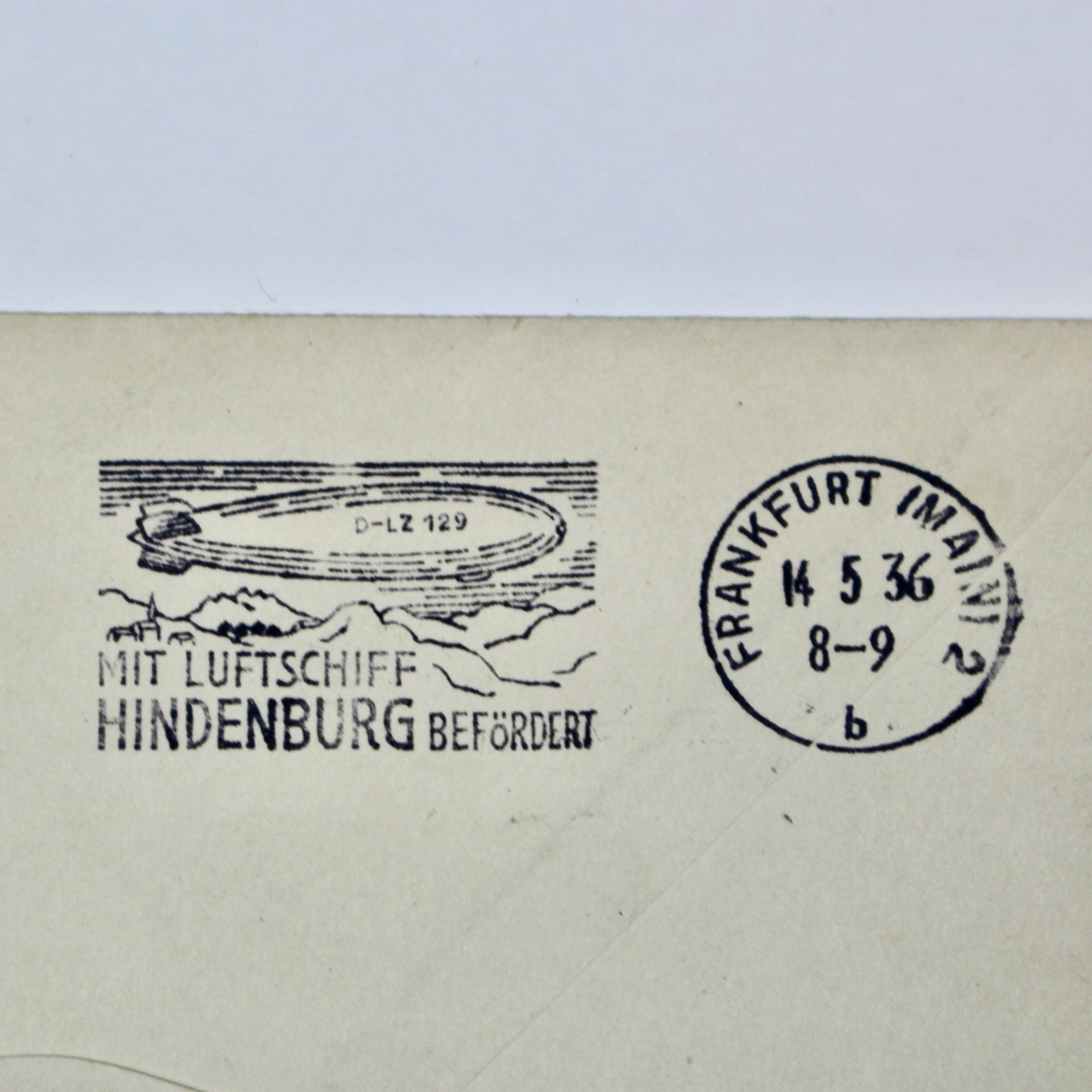 1936 Hindenburg Graf Zeppelin Postal Cover