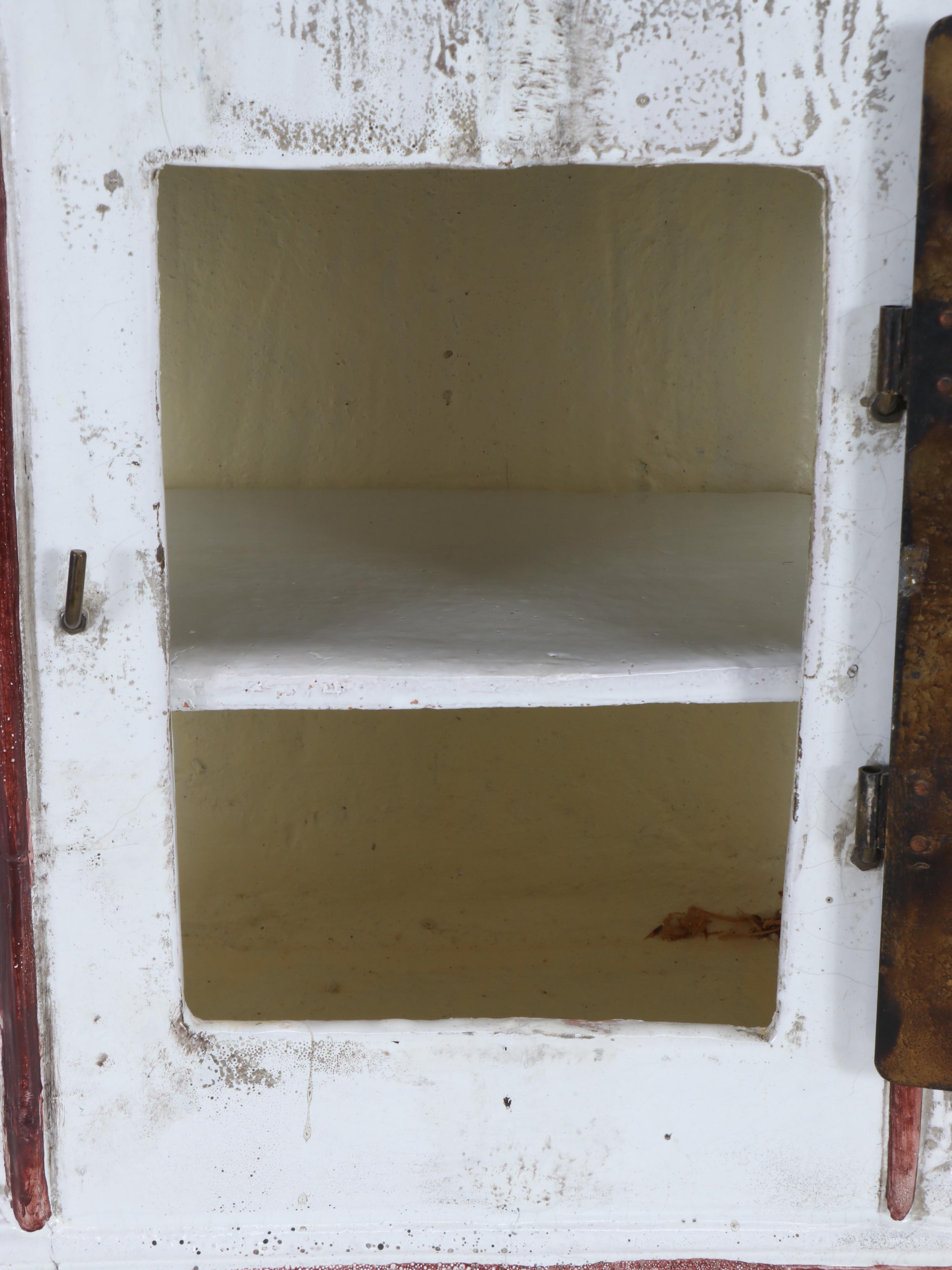 Enameled Ceramic Ice Box, Antique