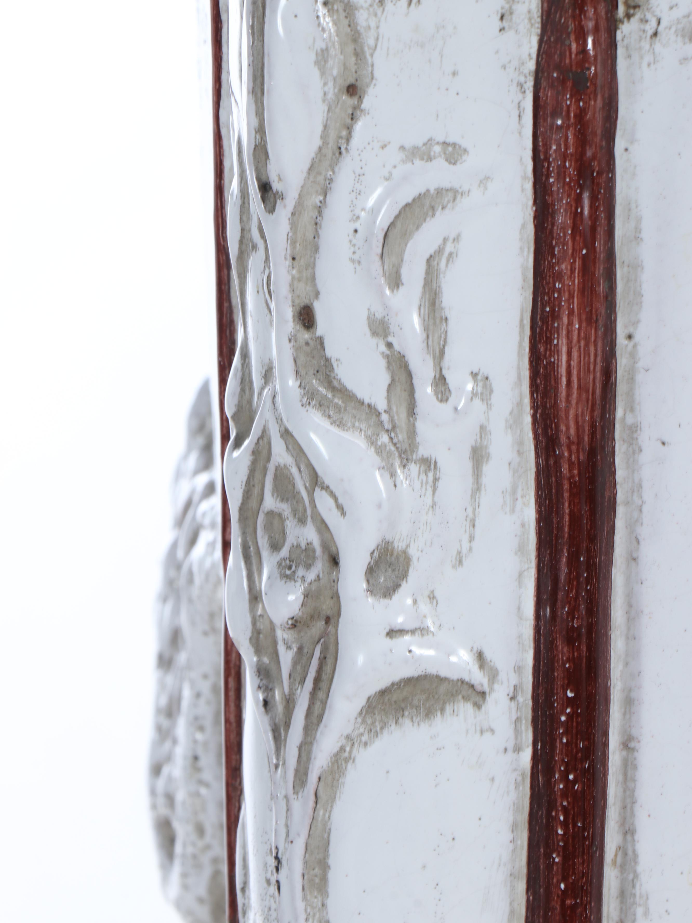 Enameled Ceramic Ice Box, Antique