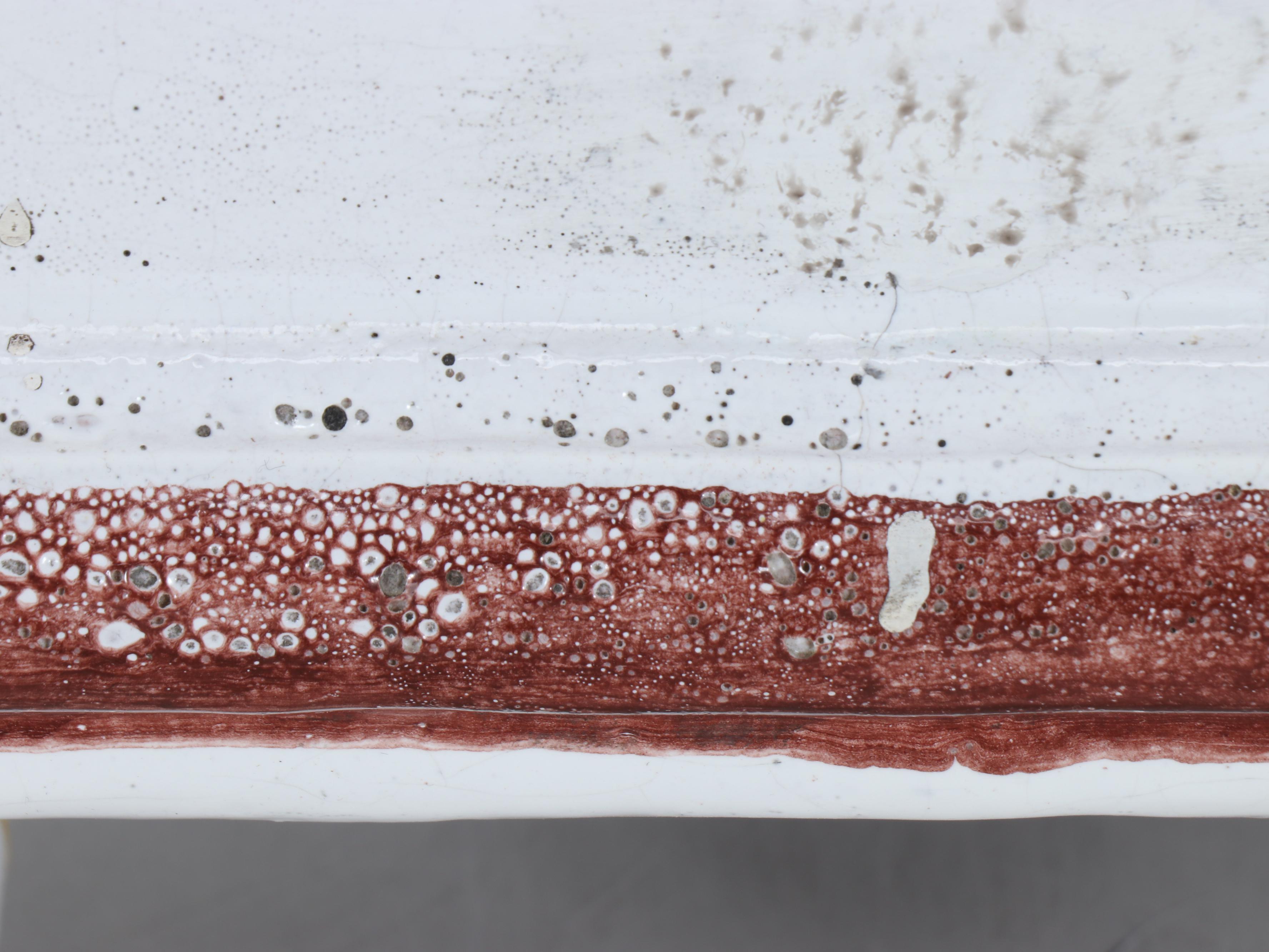 Enameled Ceramic Ice Box, Antique