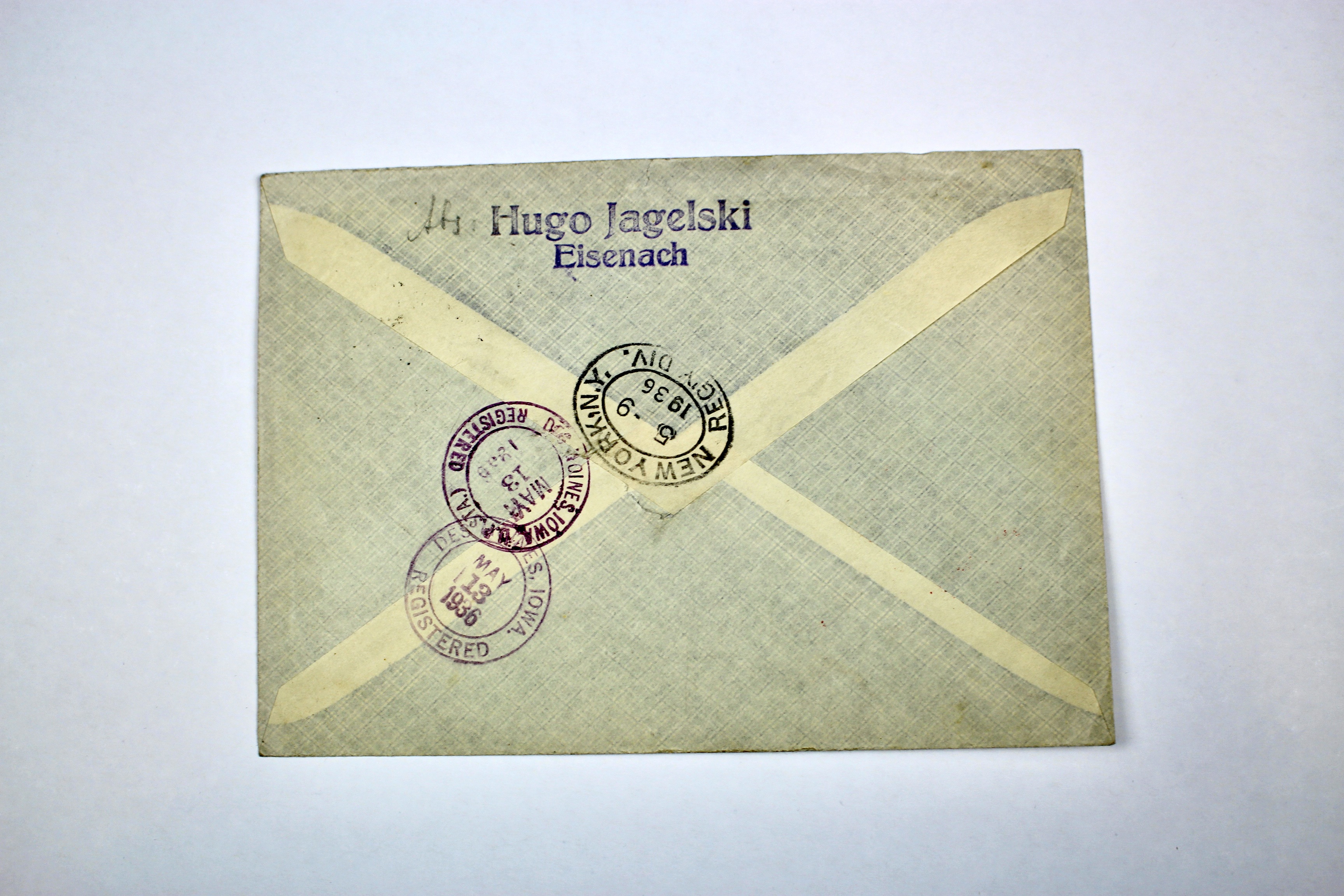 1936 Graf Zeppelin Postal Cover, Germany to New York