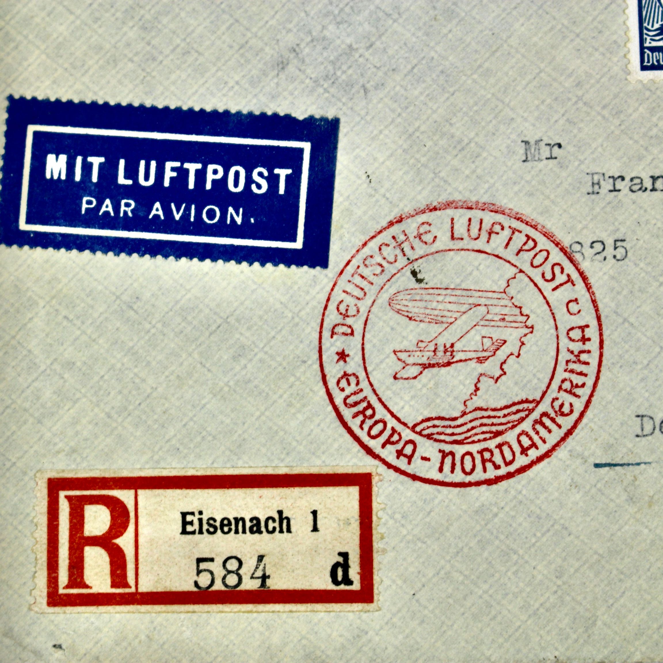 1936 Graf Zeppelin Postal Cover, Germany to New York