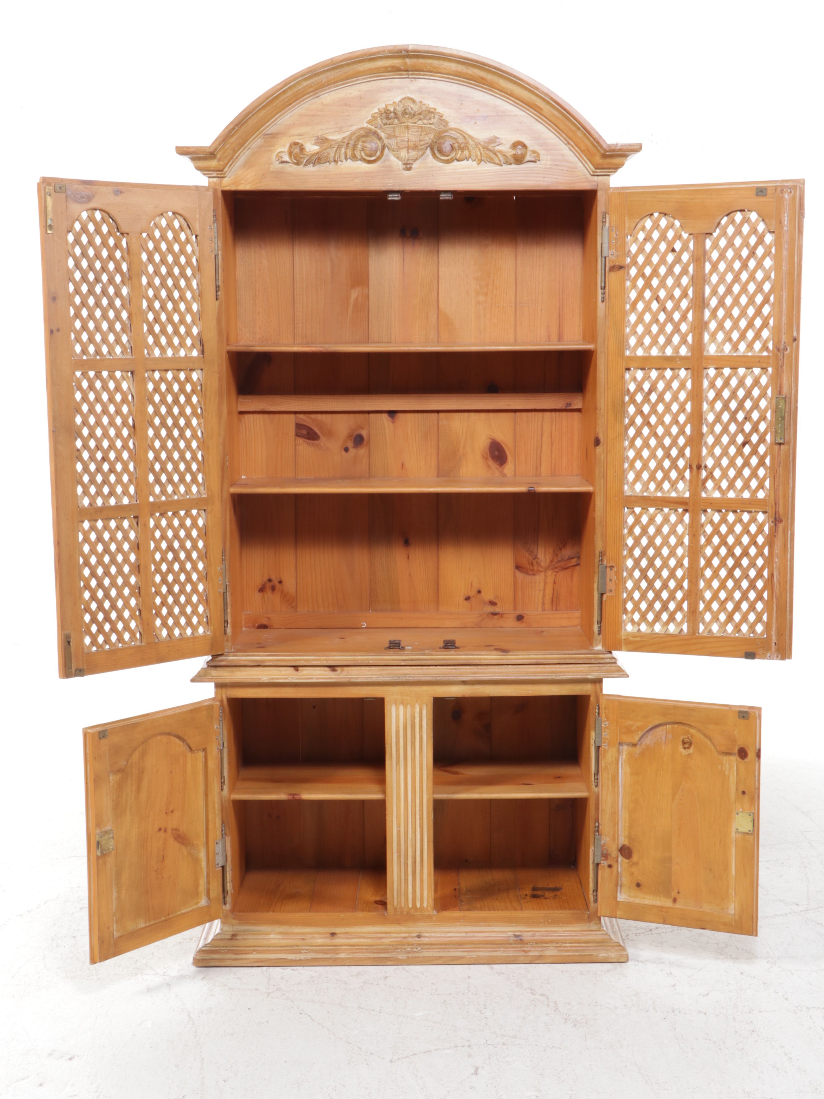 French Provincial Style Pine Cabinet