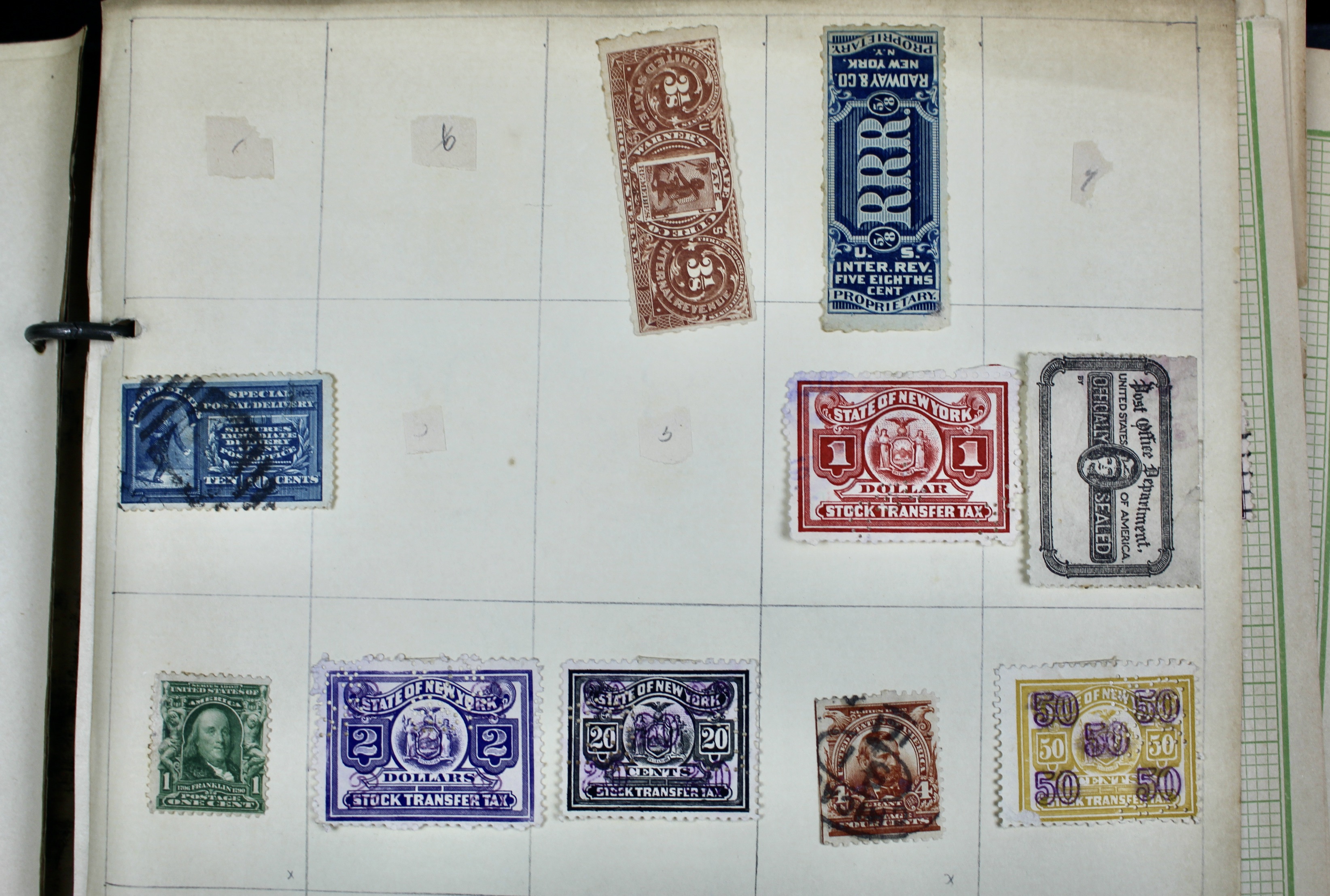 Early University Notebook of Hundreds of Vintage U.S. Postage Stamps