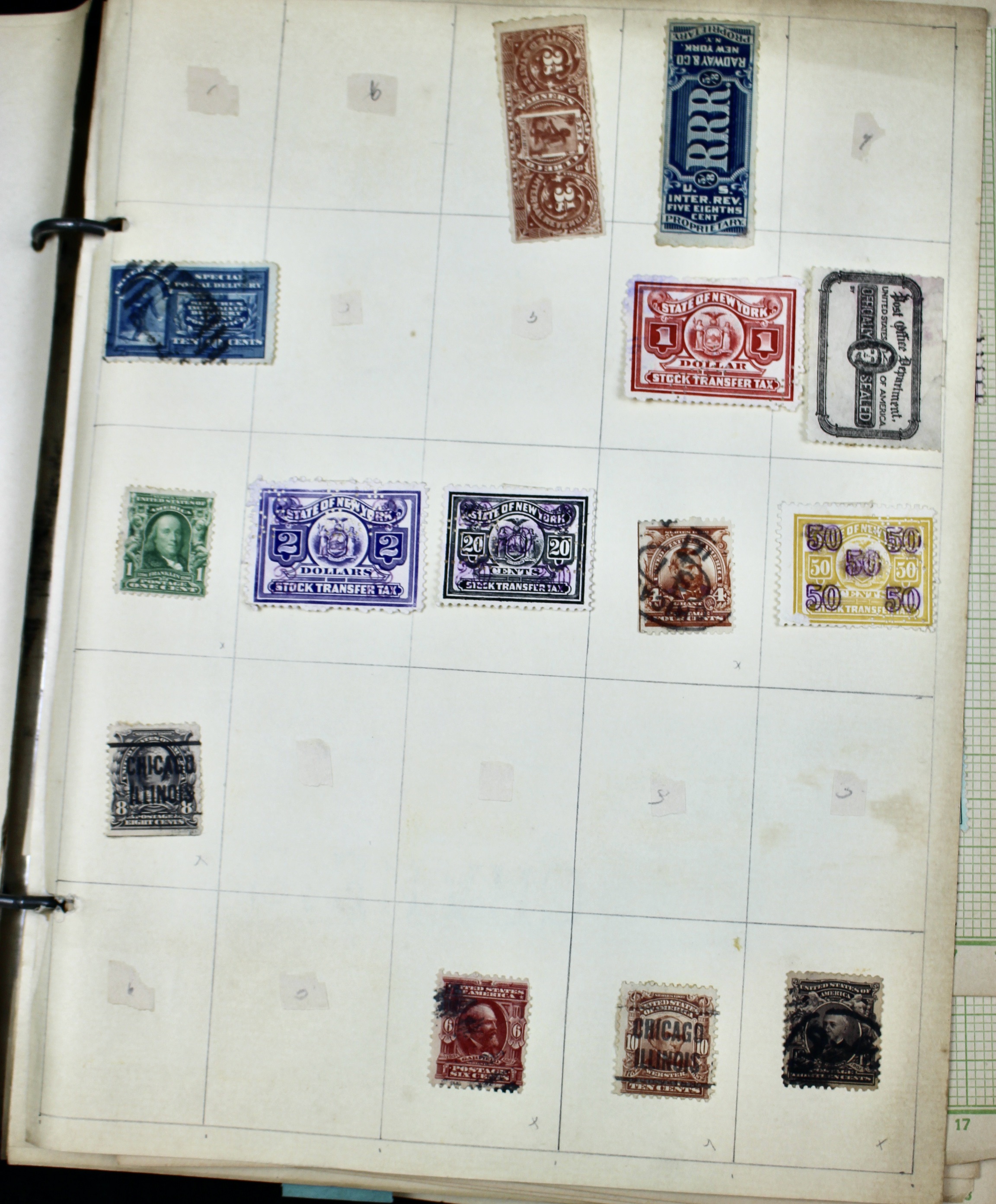 Early University Notebook of Hundreds of Vintage U.S. Postage Stamps