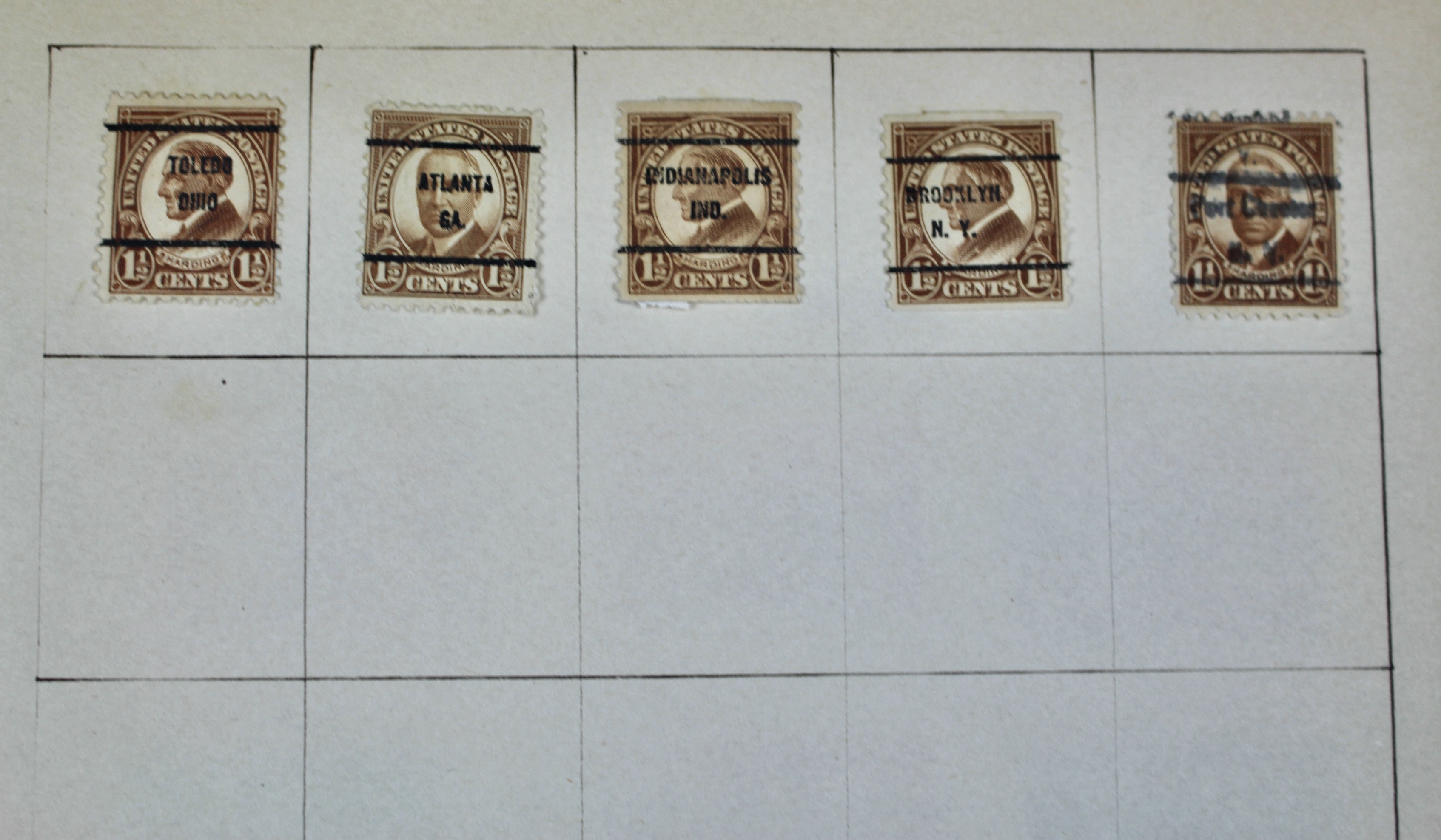 Early University Notebook of Hundreds of Vintage U.S. Postage Stamps