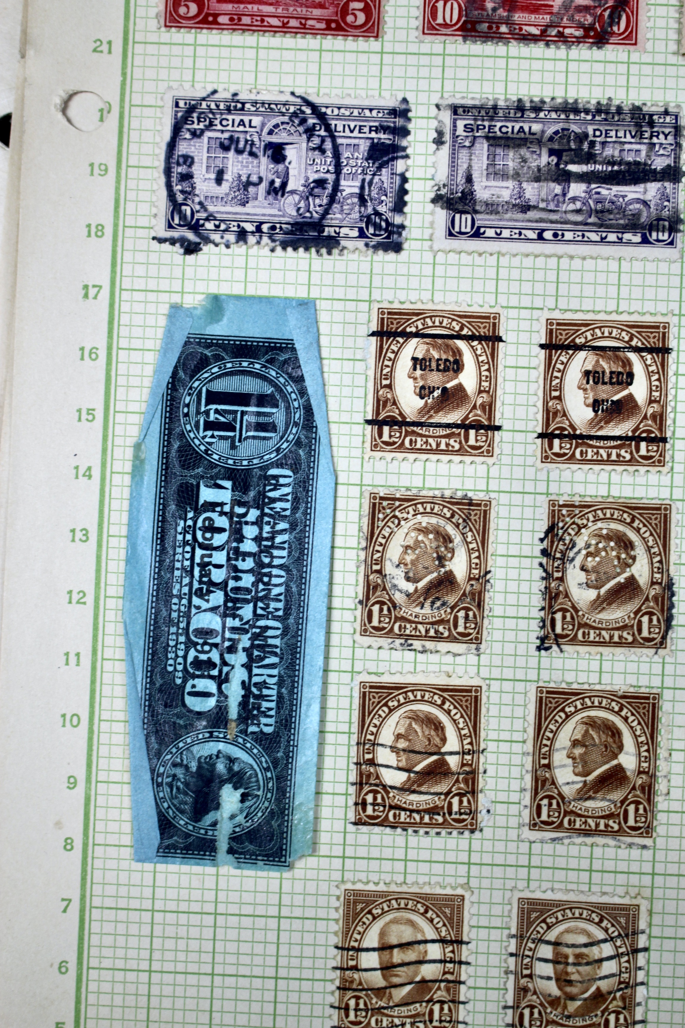 Early University Notebook of Hundreds of Vintage U.S. Postage Stamps