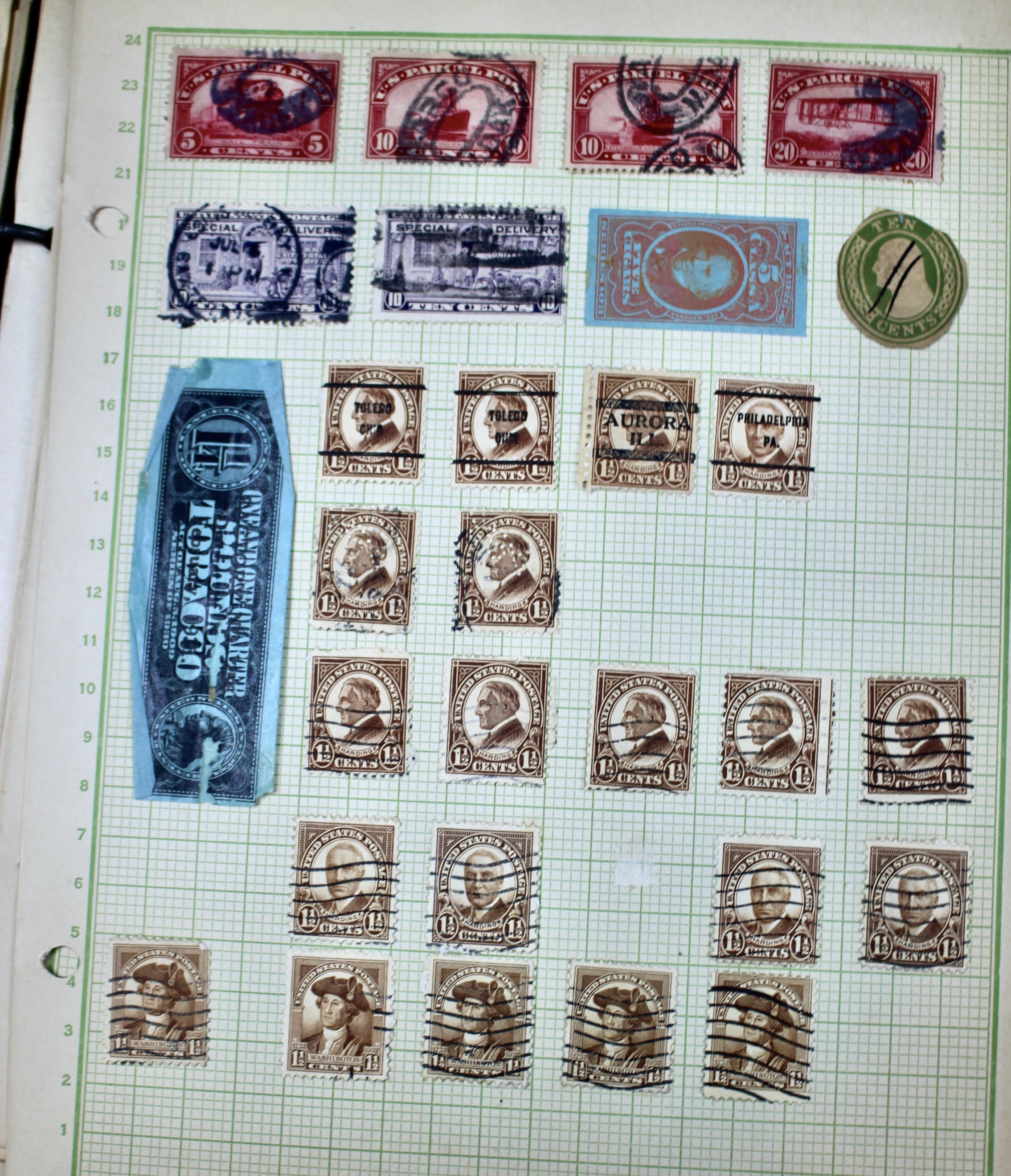 Early University Notebook of Hundreds of Vintage U.S. Postage Stamps