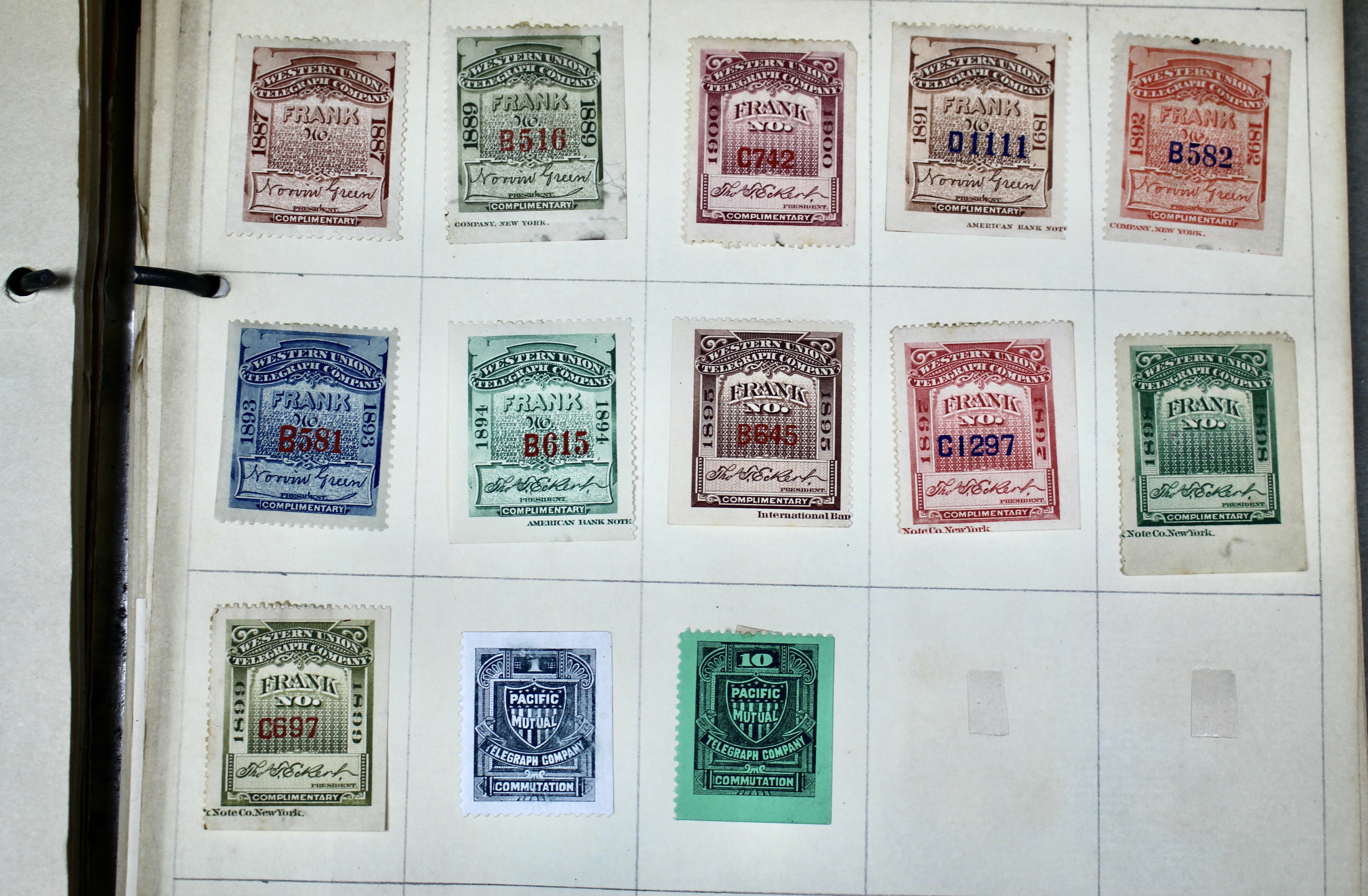 Early University Notebook of Hundreds of Vintage U.S. Postage Stamps