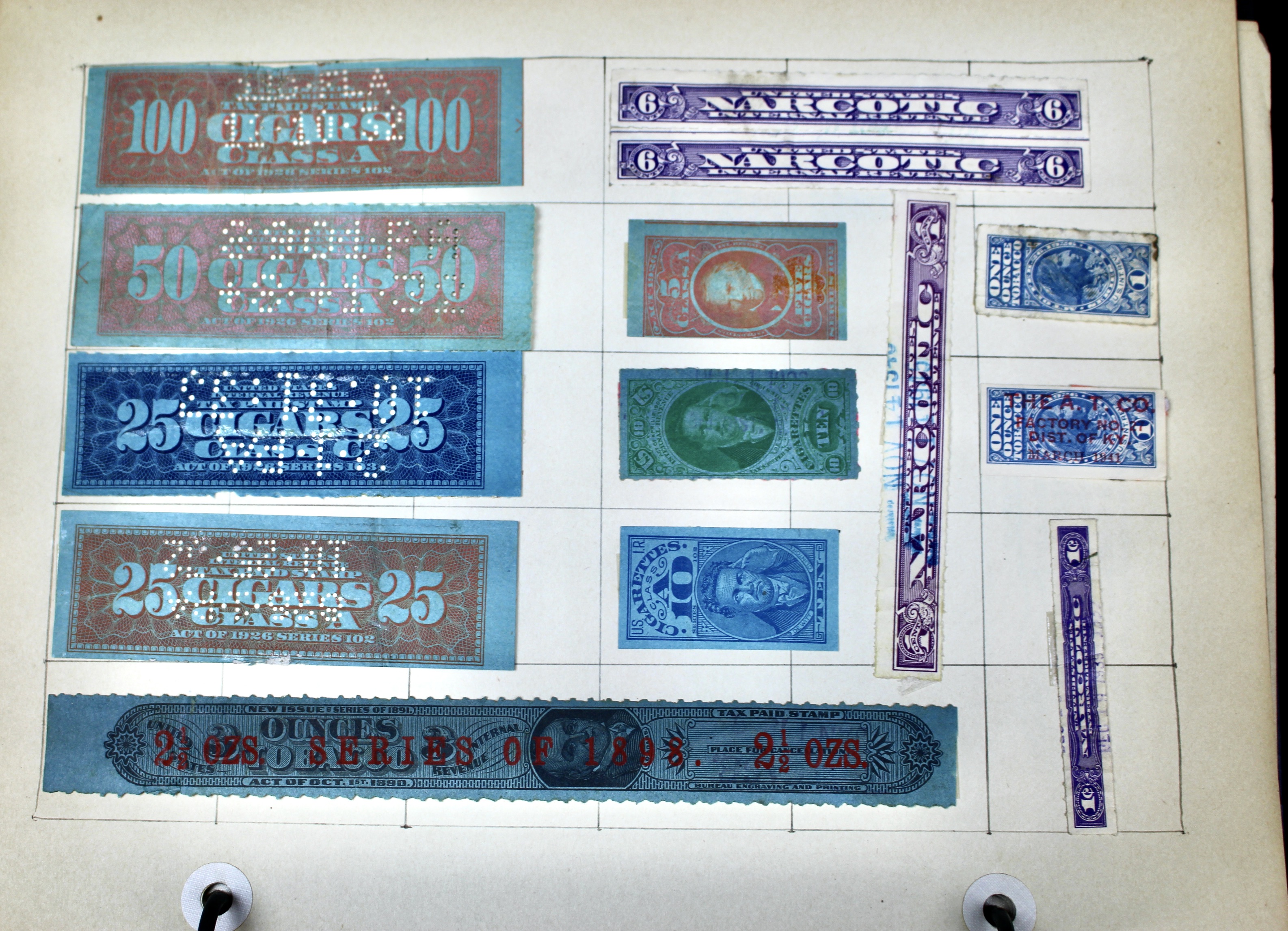 Early University Notebook of Hundreds of Vintage U.S. Postage Stamps