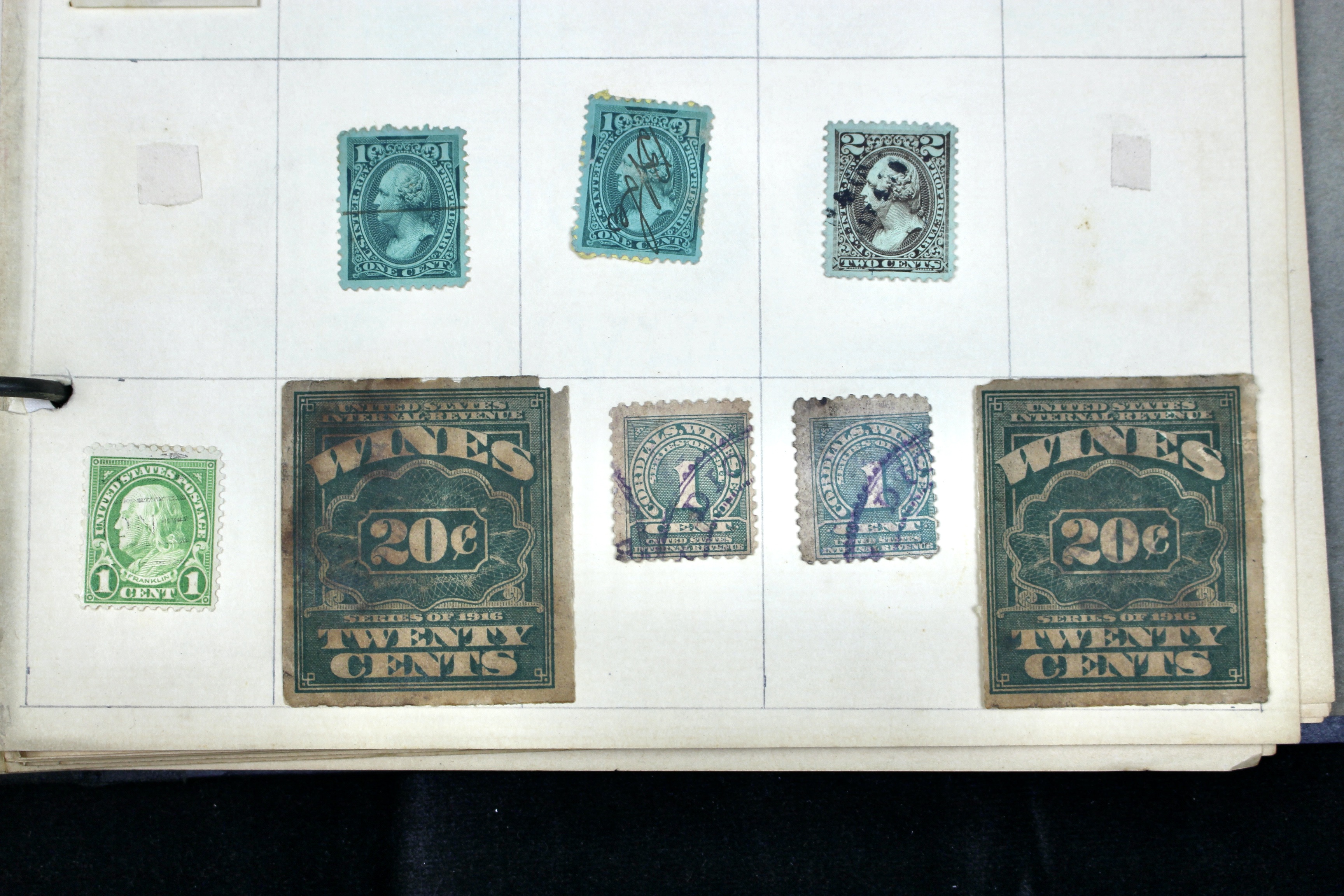 Early University Notebook of Hundreds of Vintage U.S. Postage Stamps