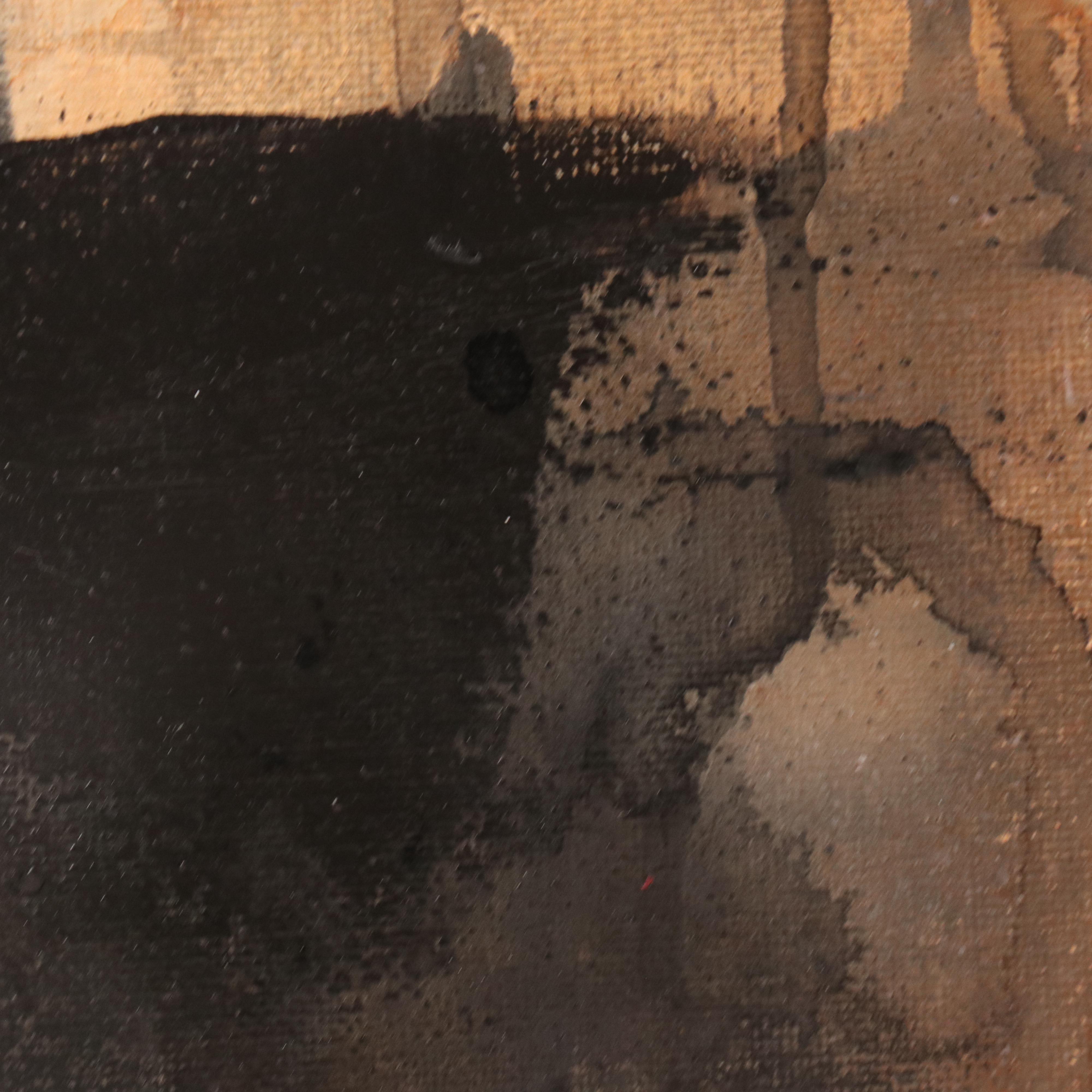 Milagros Pongo Abstract Mixed Media Painting "Minimalism," 21st Century