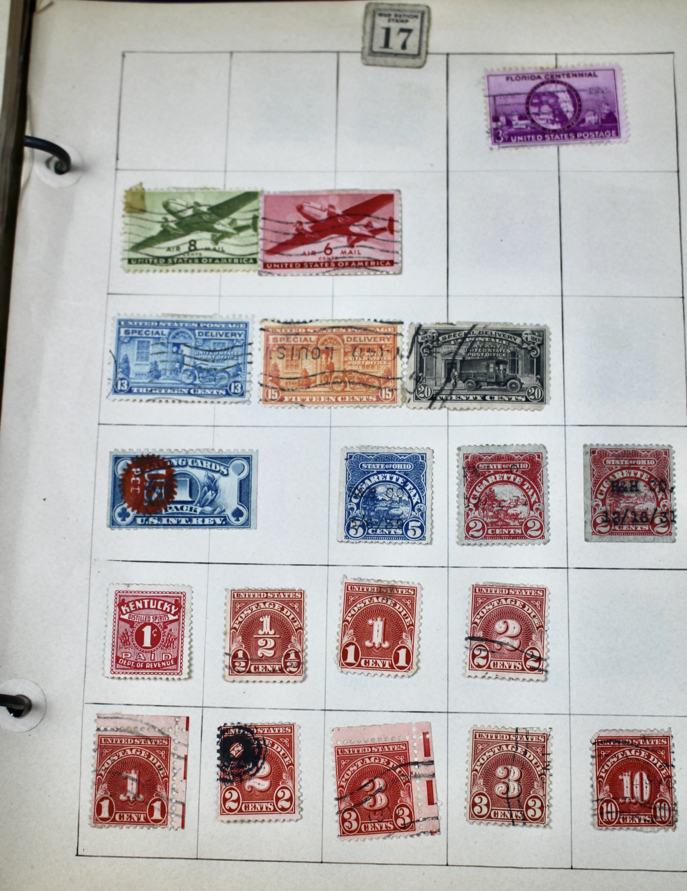 Early University Notebook of Hundreds of Vintage U.S. Postage Stamps