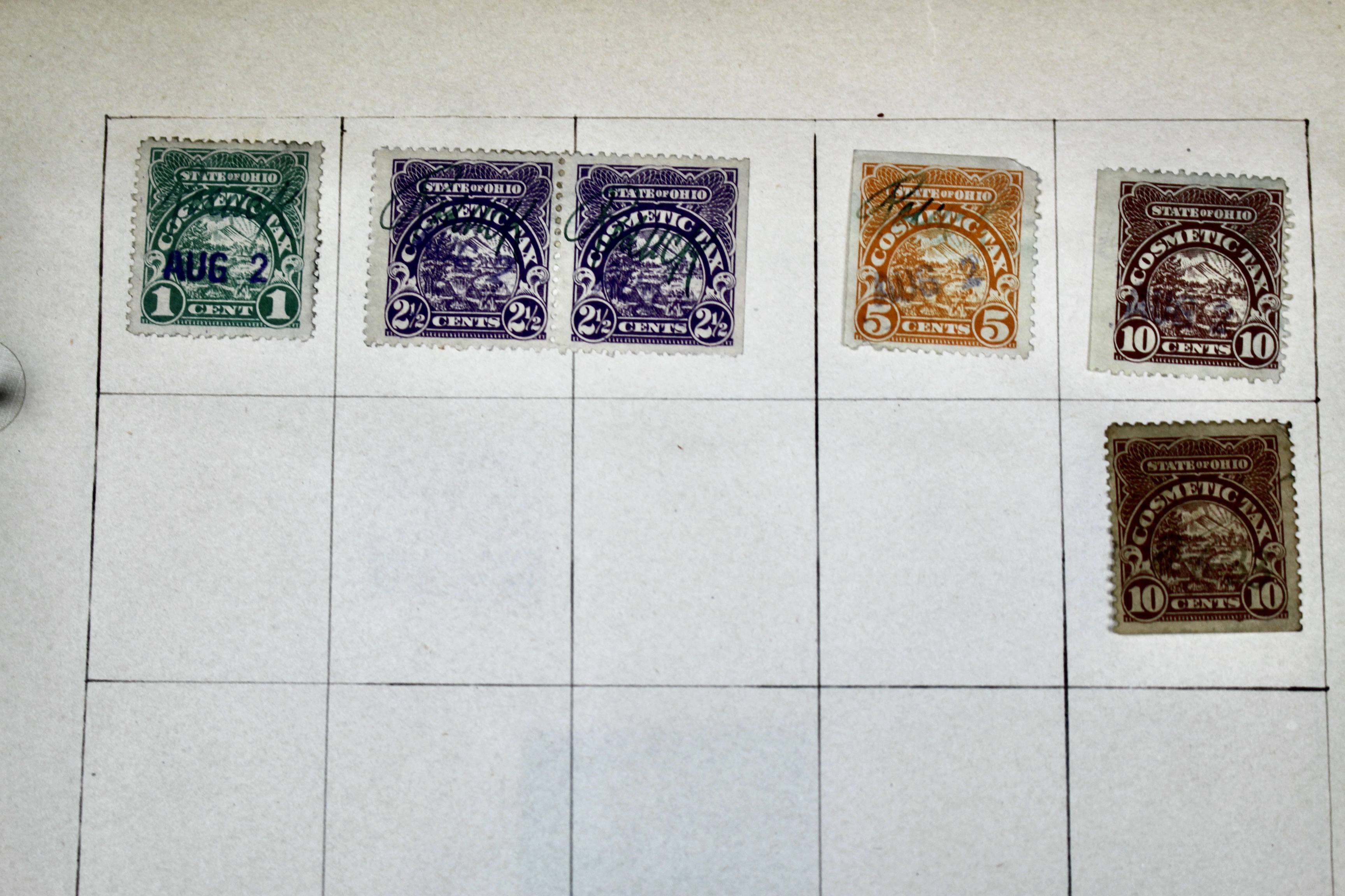 Early University Notebook of Hundreds of Vintage U.S. Postage Stamps