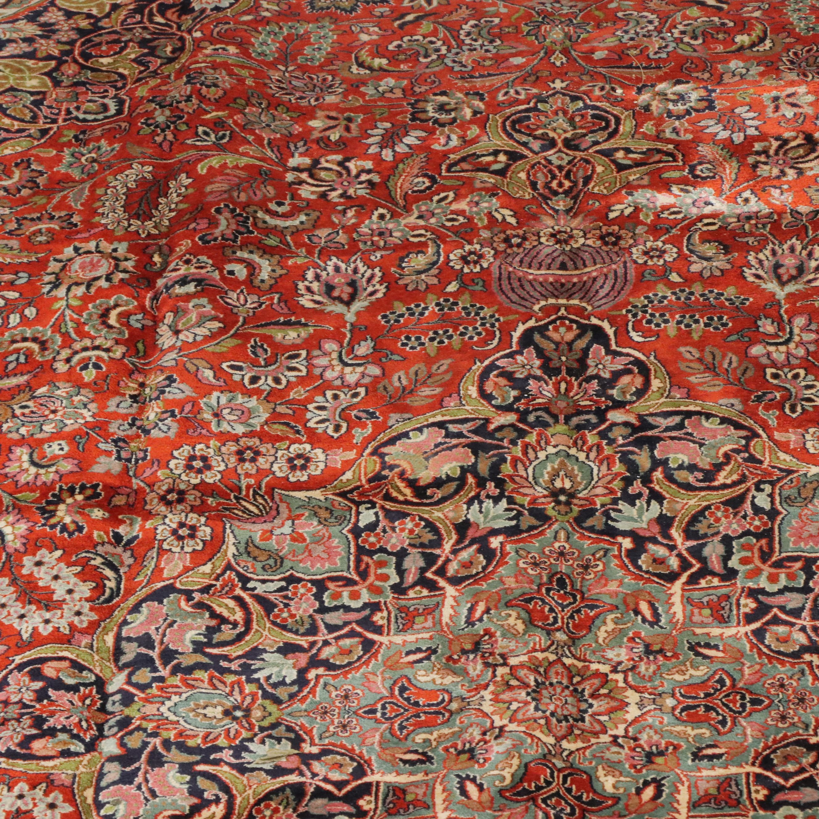 10'3 x 14'6 Hand-Knotted Persian Tabriz Room-Sized Rug