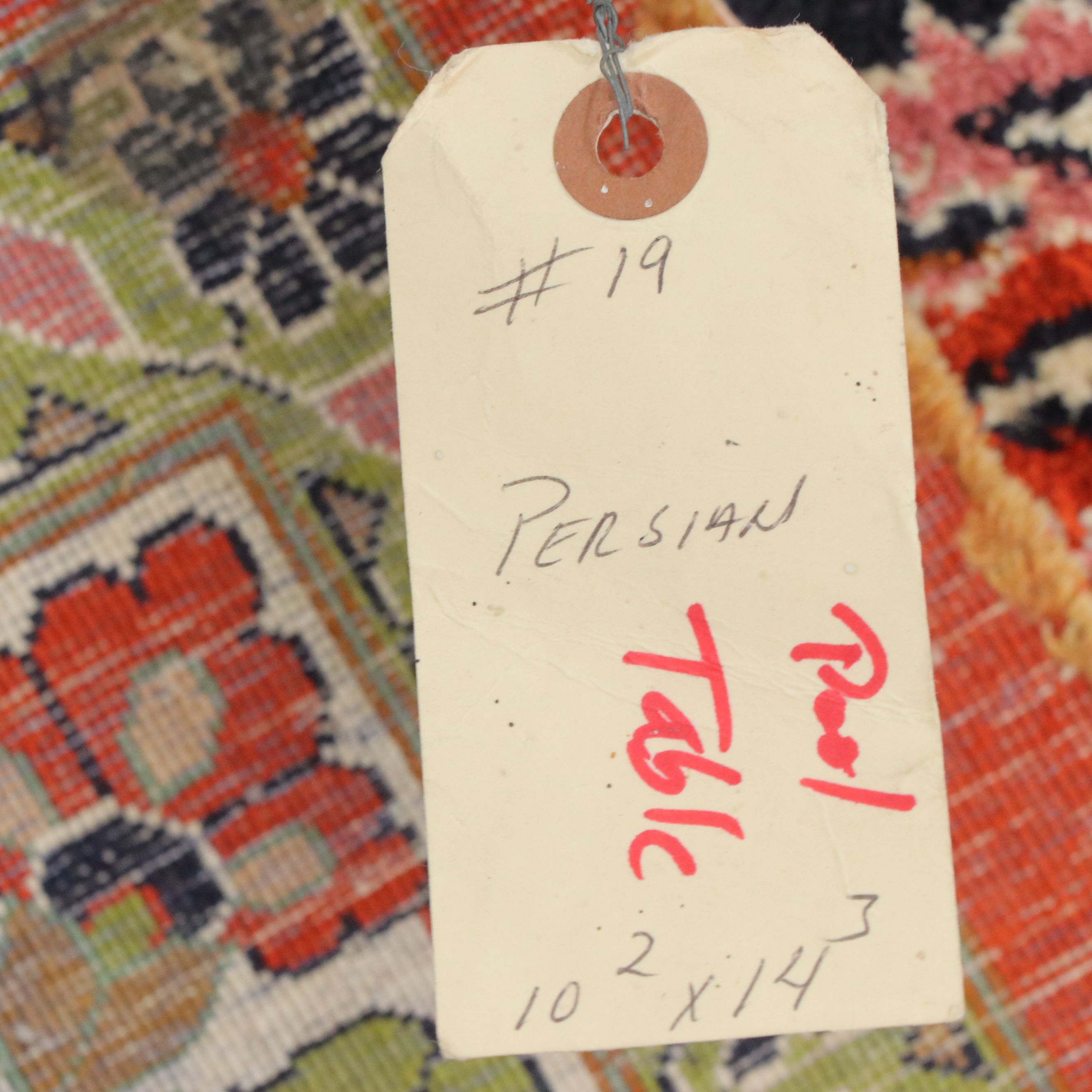 10'3 x 14'6 Hand-Knotted Persian Tabriz Room-Sized Rug