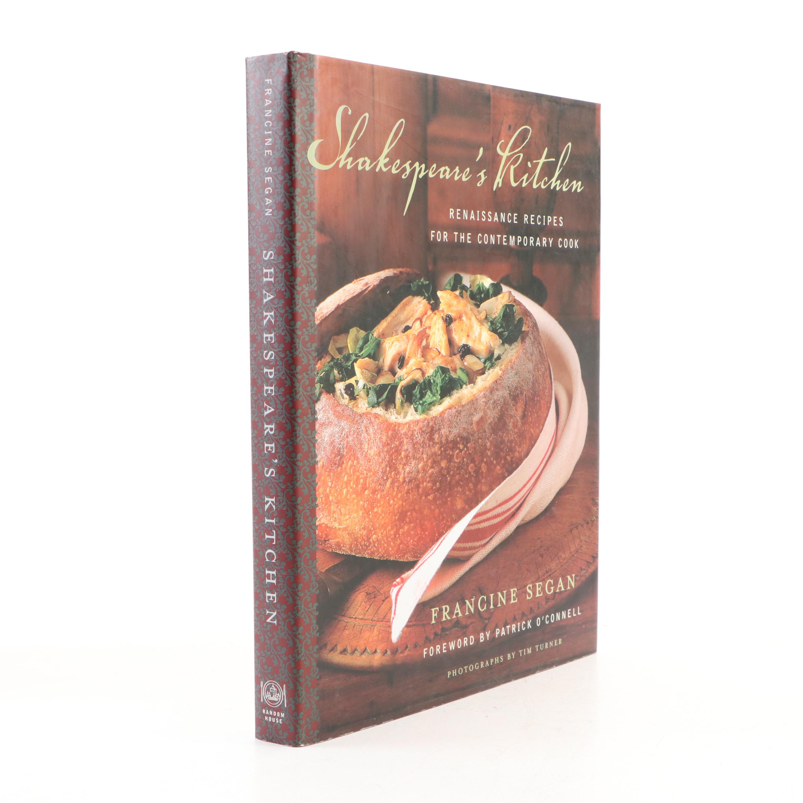First Edition "Shakespeare's Kitchen" by Francine Segan with More Cookbooks
