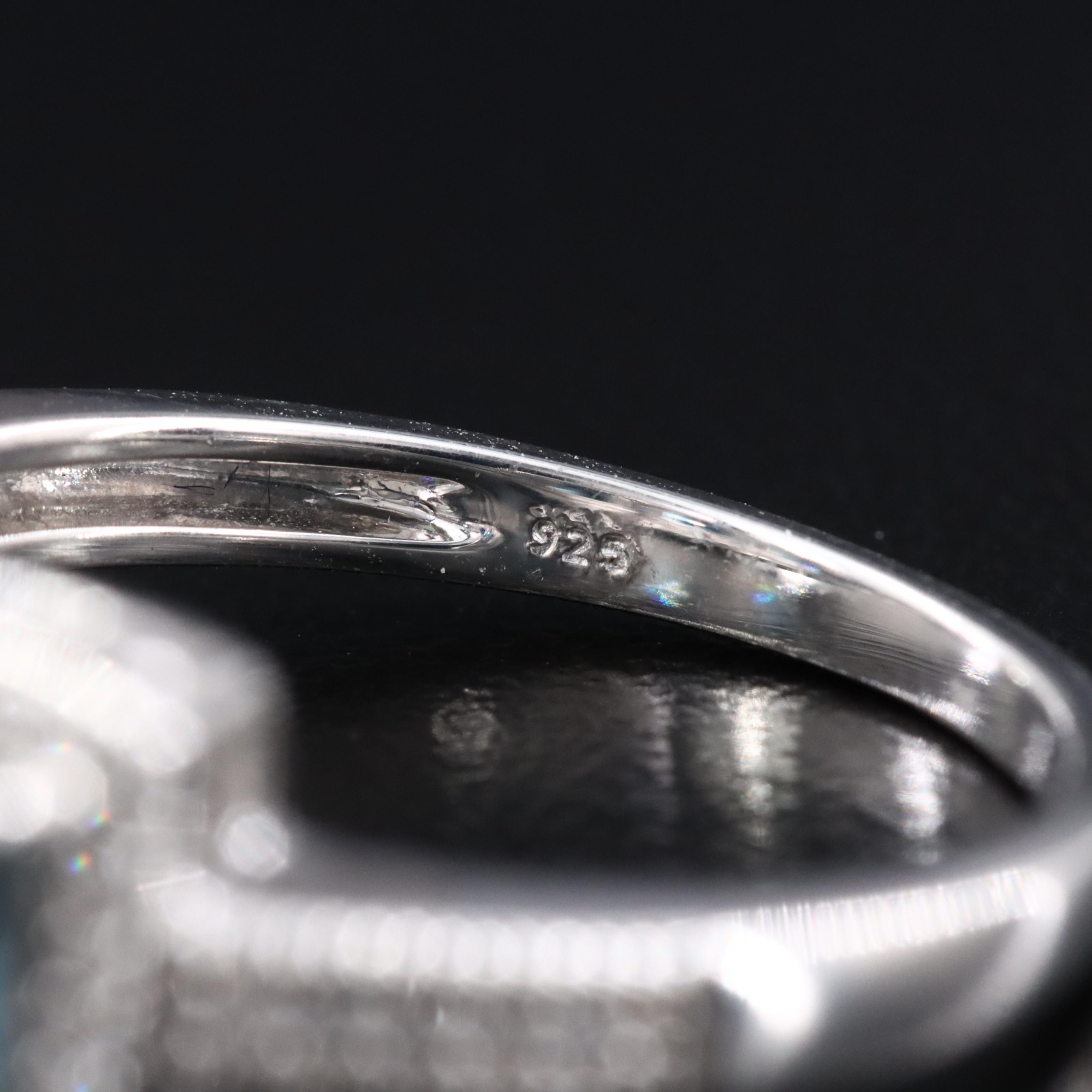 Sterling London Blue Topaz and White Sapphire Ring