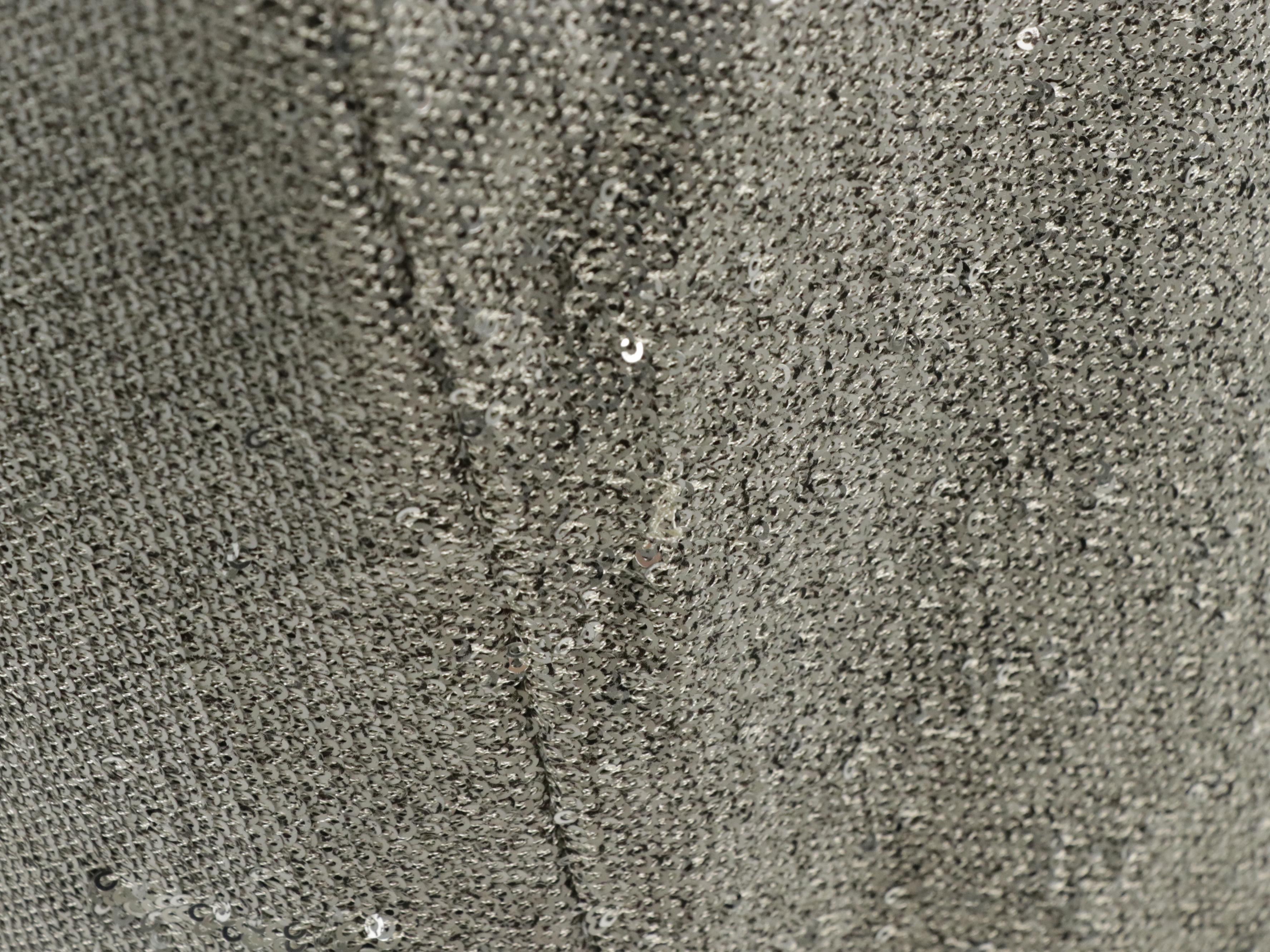 Aidan by Aidan Mattox Silver Sequined Sheath Dress, With Tags