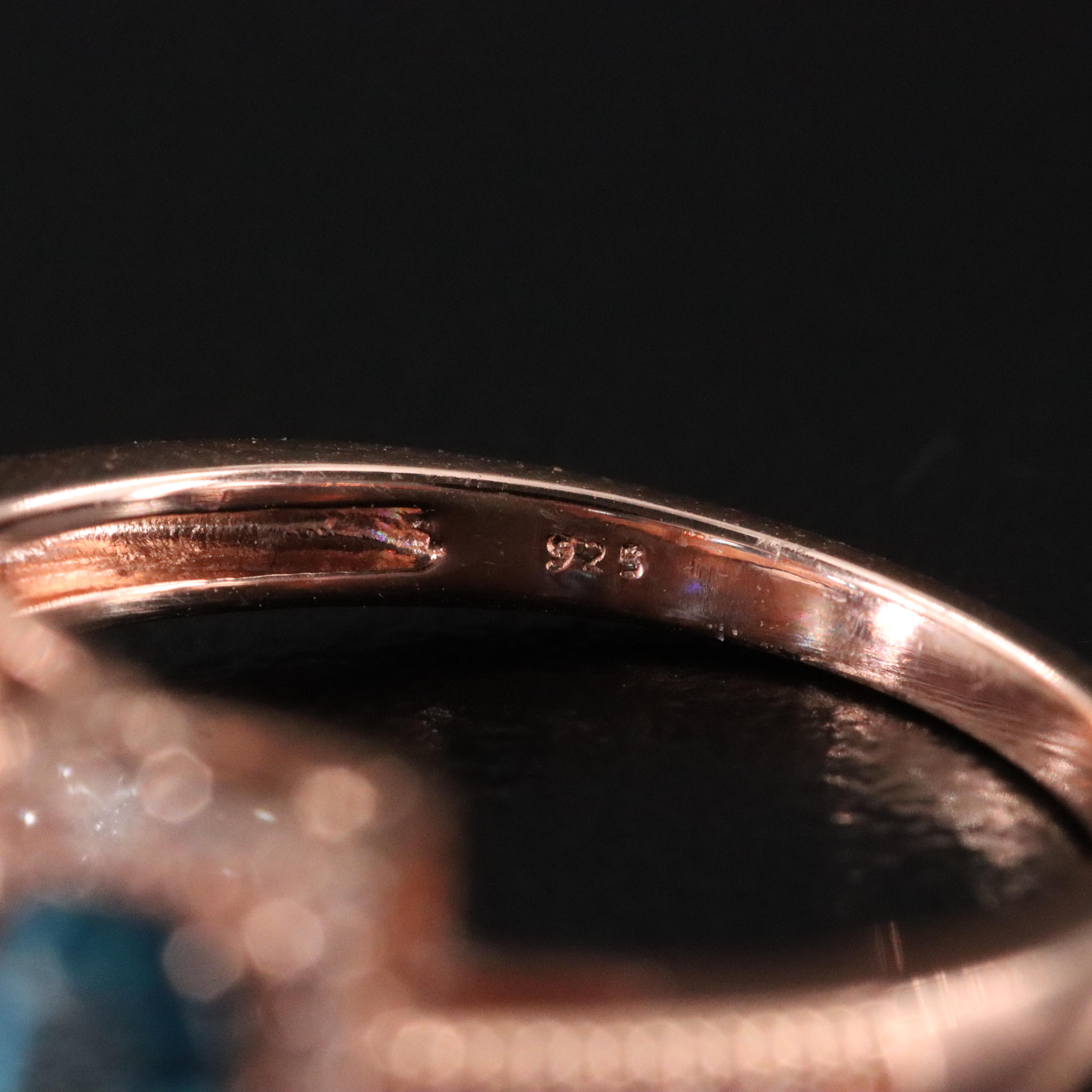 Sterling London Blue Topaz and White Sapphire Ring