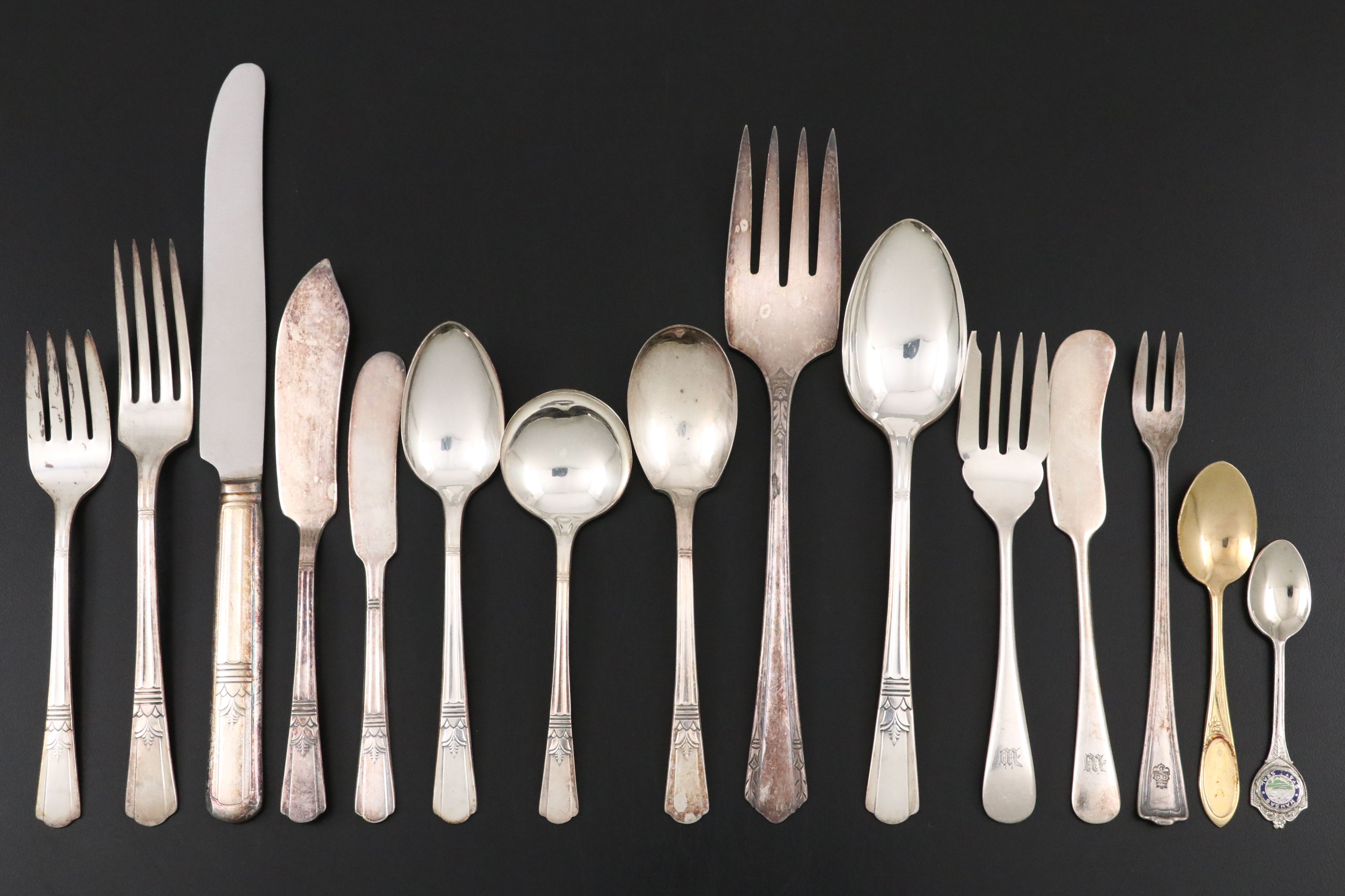 International Silver "Court" Silver Plate Flatware with Others
