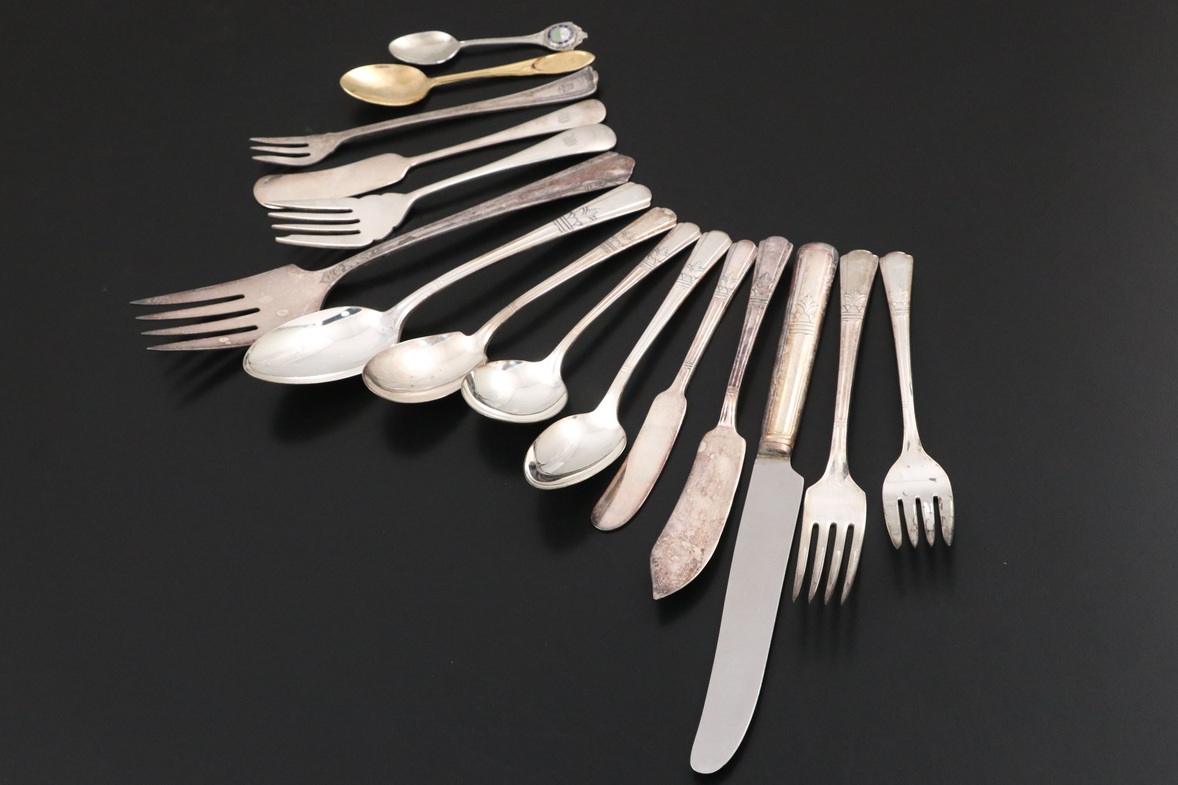 International Silver "Court" Silver Plate Flatware with Others