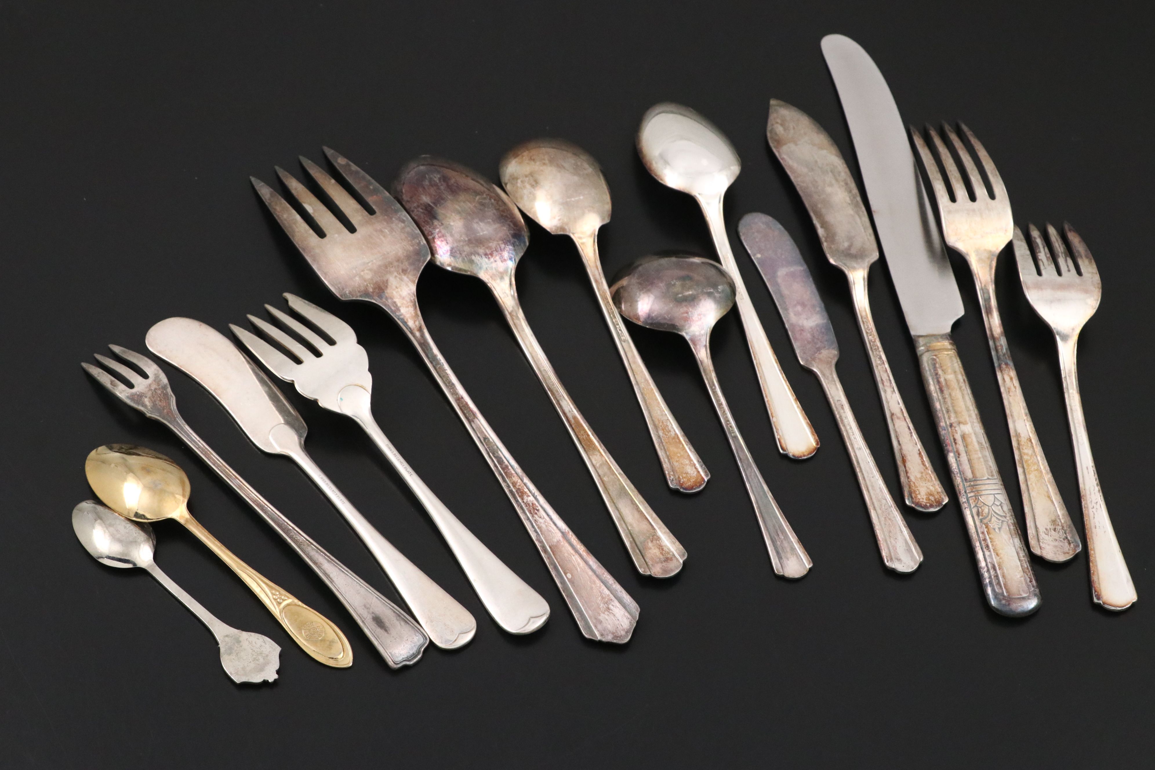 International Silver "Court" Silver Plate Flatware with Others