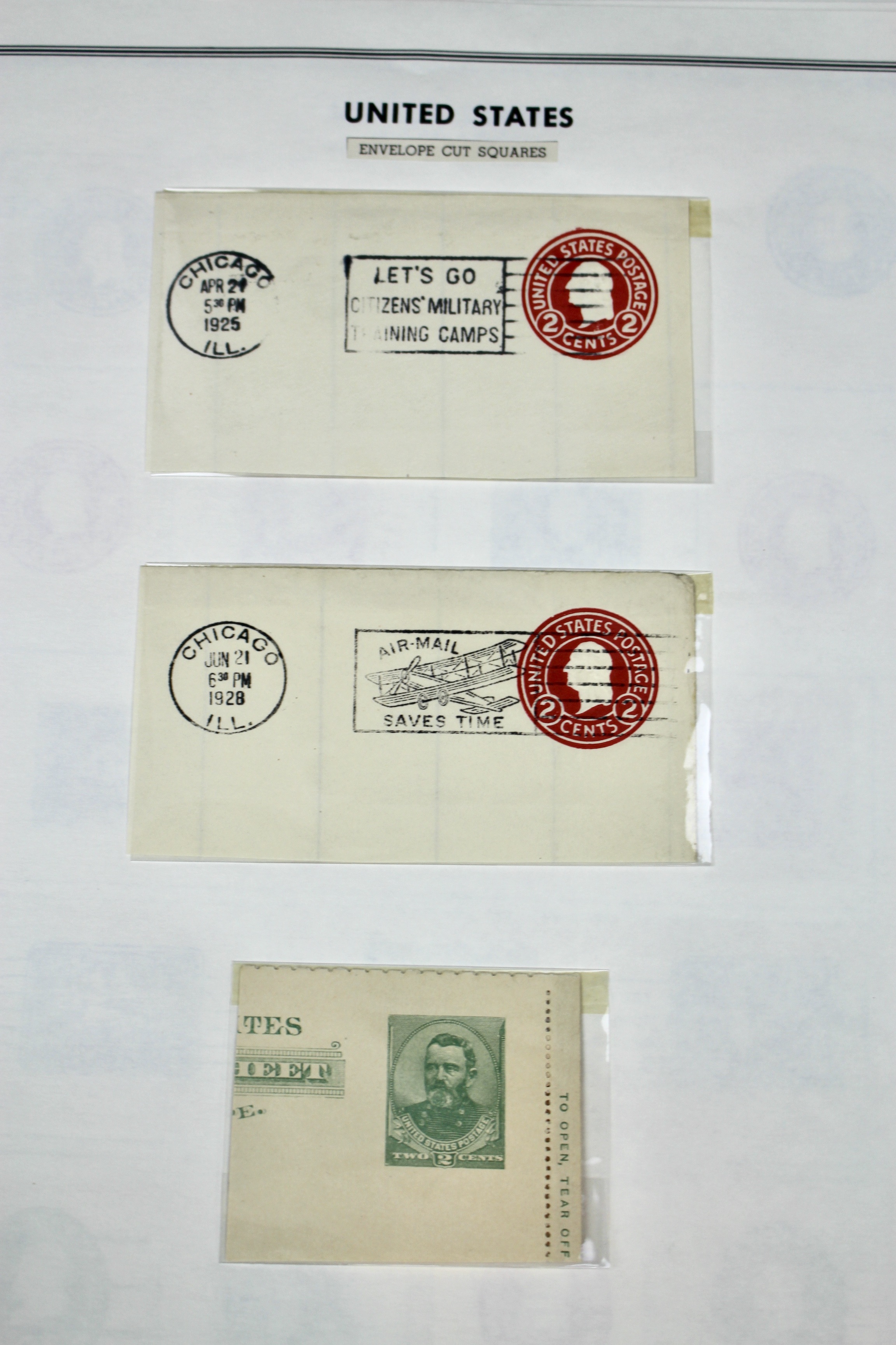 Fifty Pages of Cut Corner Postage Stamps, Mint and Used