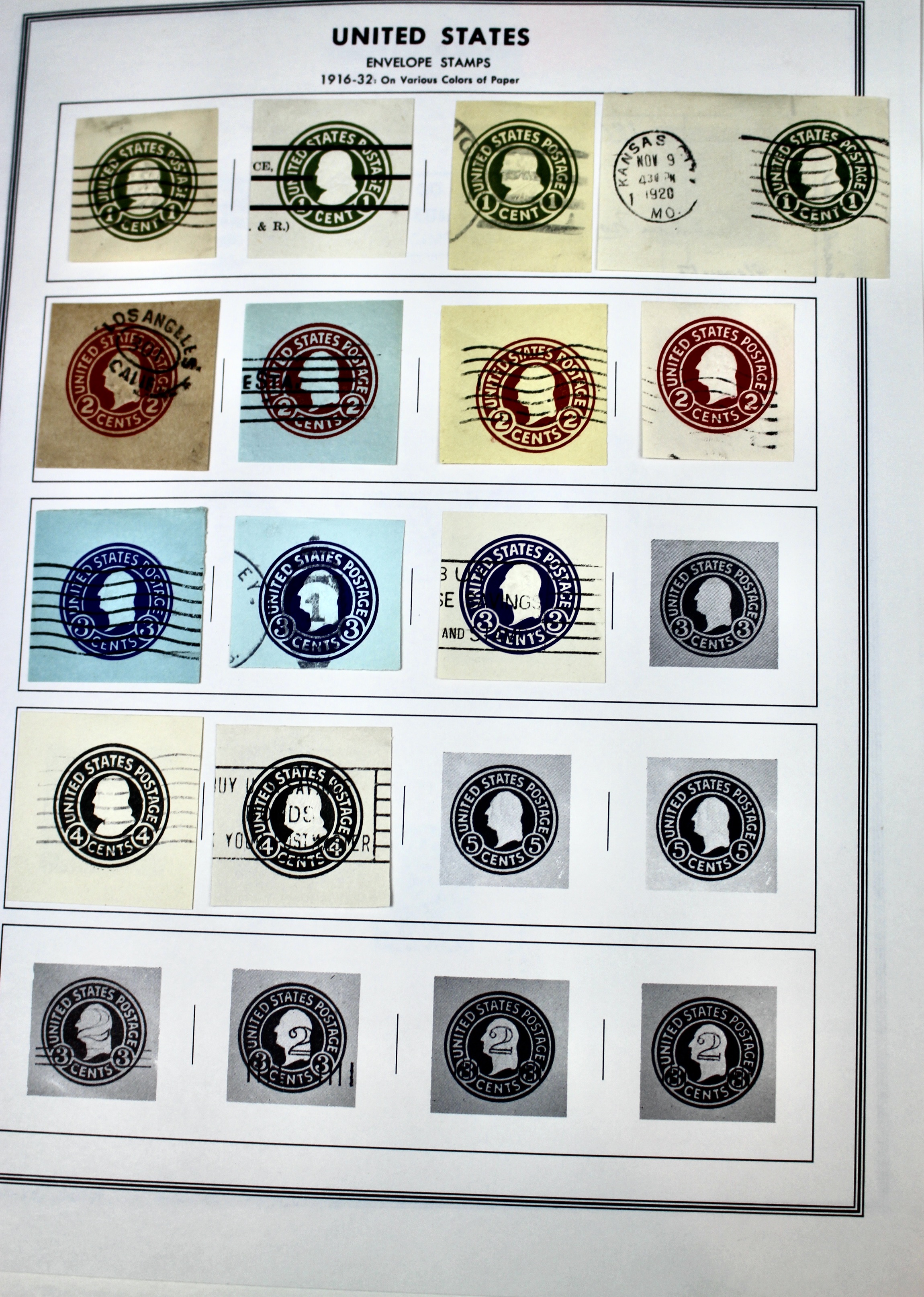 Fifty Pages of Cut Corner Postage Stamps, Mint and Used