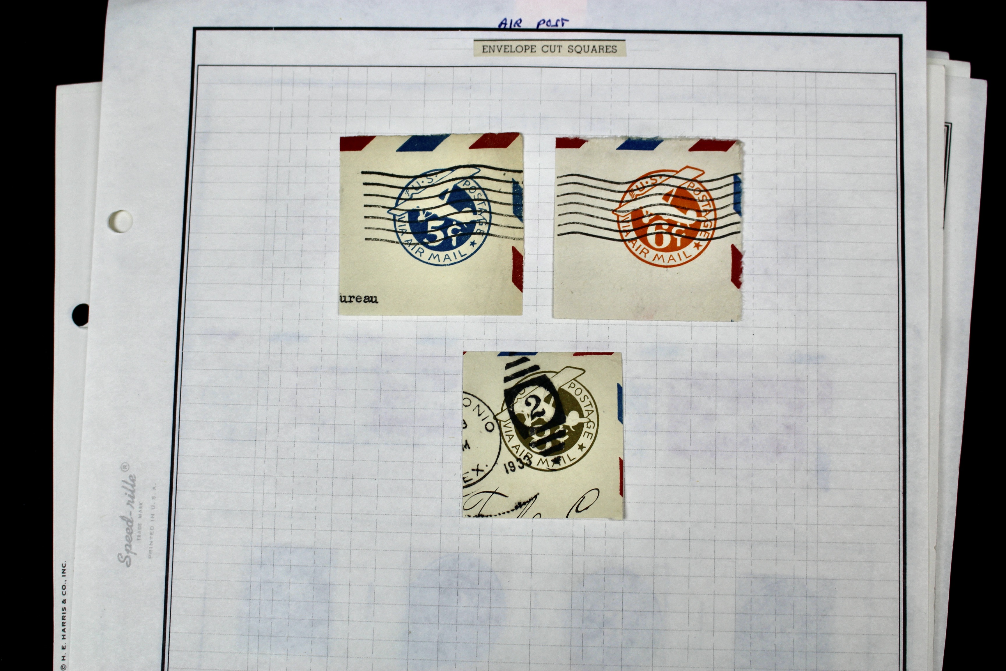 Fifty Pages of Cut Corner Postage Stamps, Mint and Used