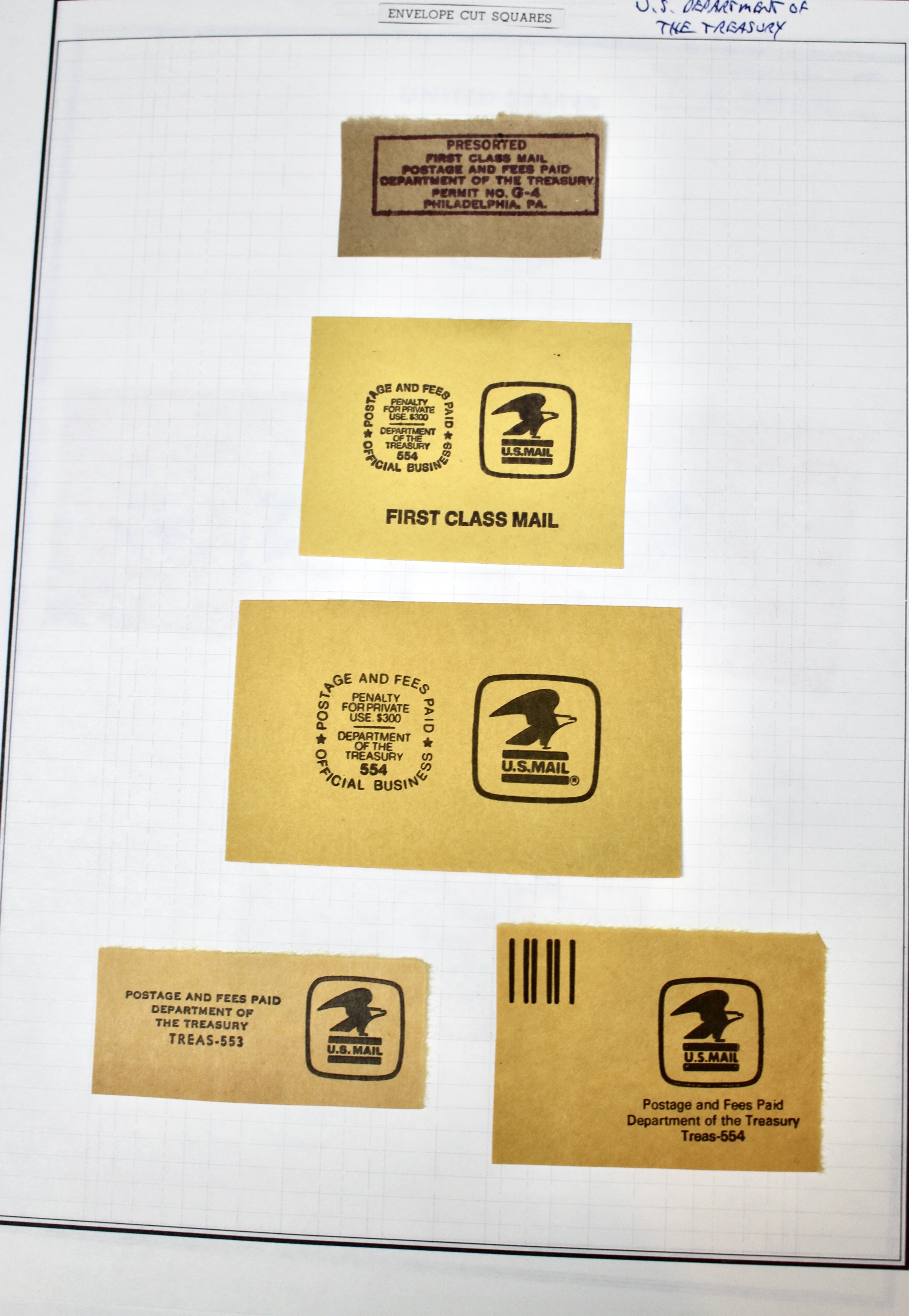 Fifty Pages of Cut Corner Postage Stamps, Mint and Used