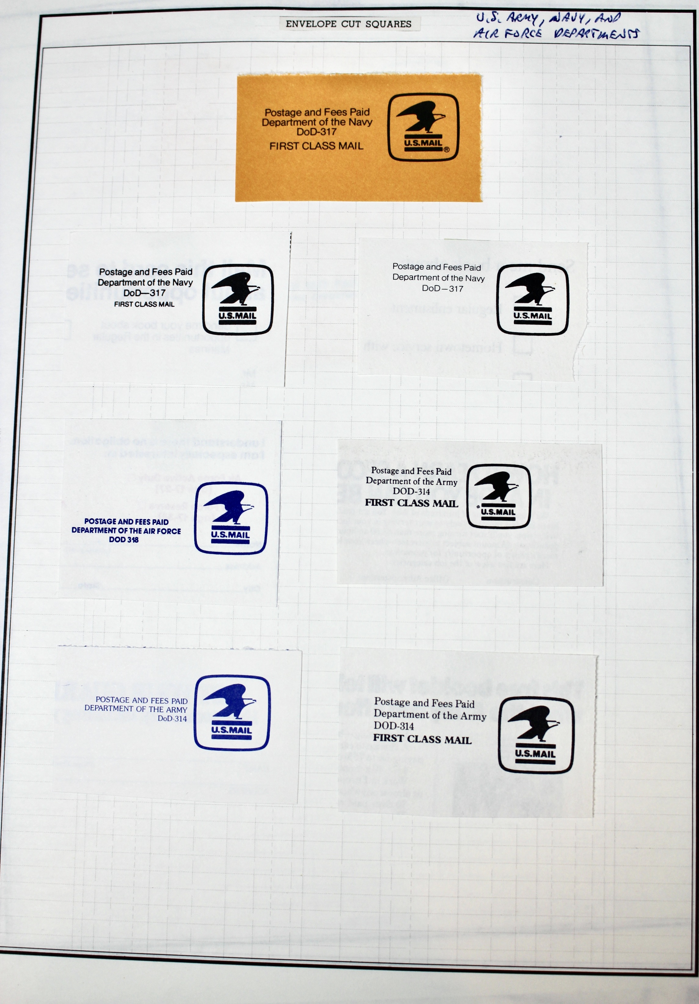 Fifty Pages of Cut Corner Postage Stamps, Mint and Used