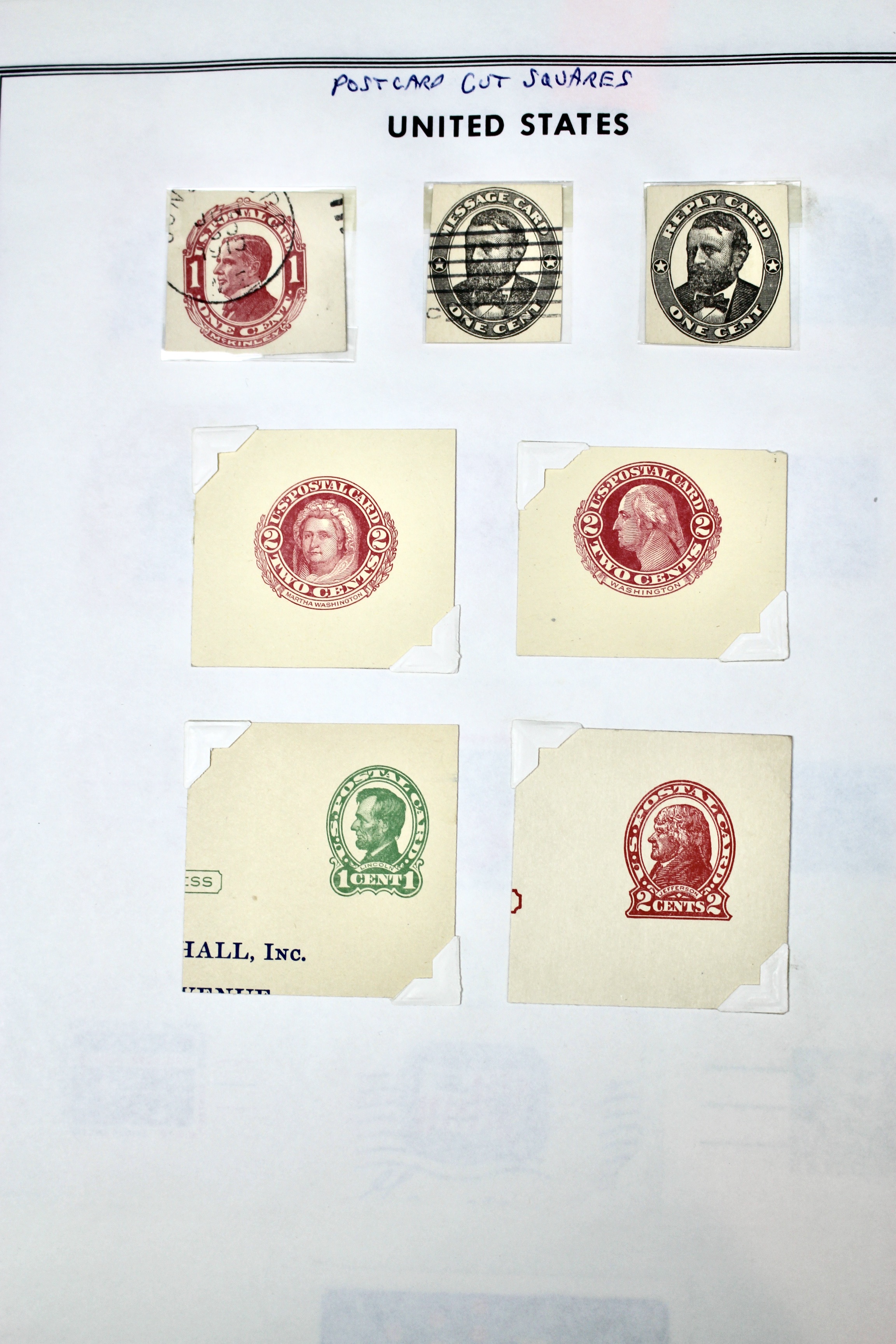 Fifty Pages of Cut Corner Postage Stamps, Mint and Used