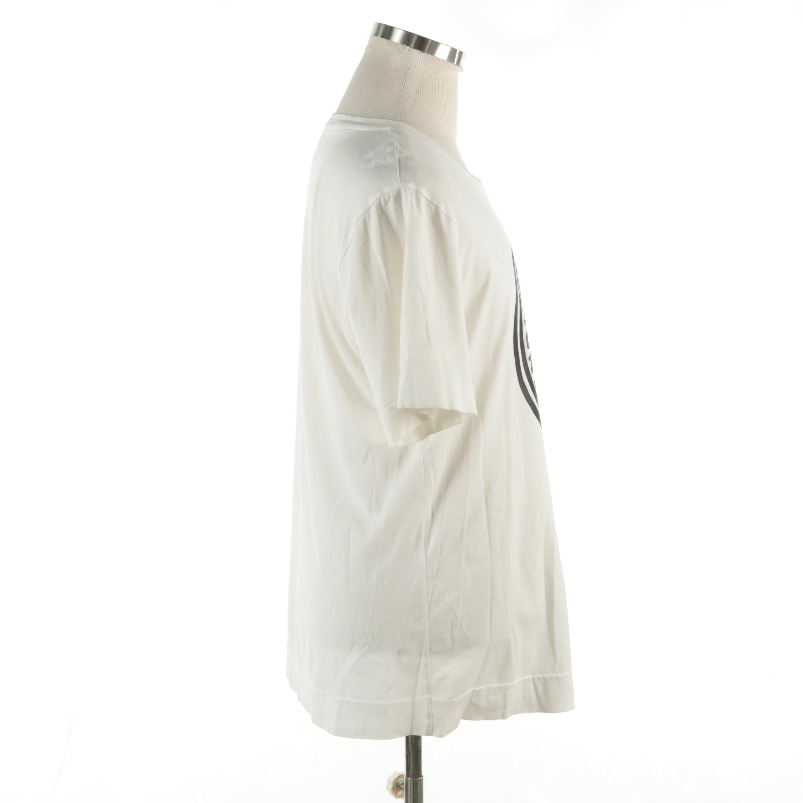 Men's Fendi Logo Print White Cotton T-Shirt