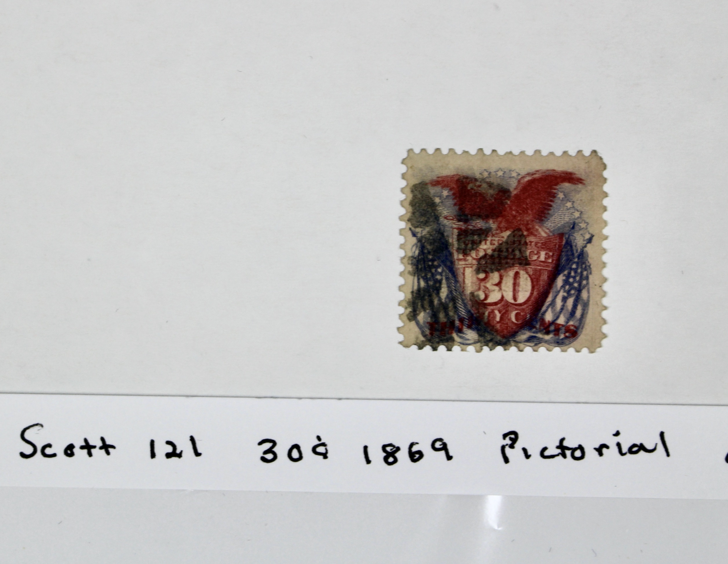 U.S. Scott #121, 30-Cent Pictorial Postage Stamp, 1869