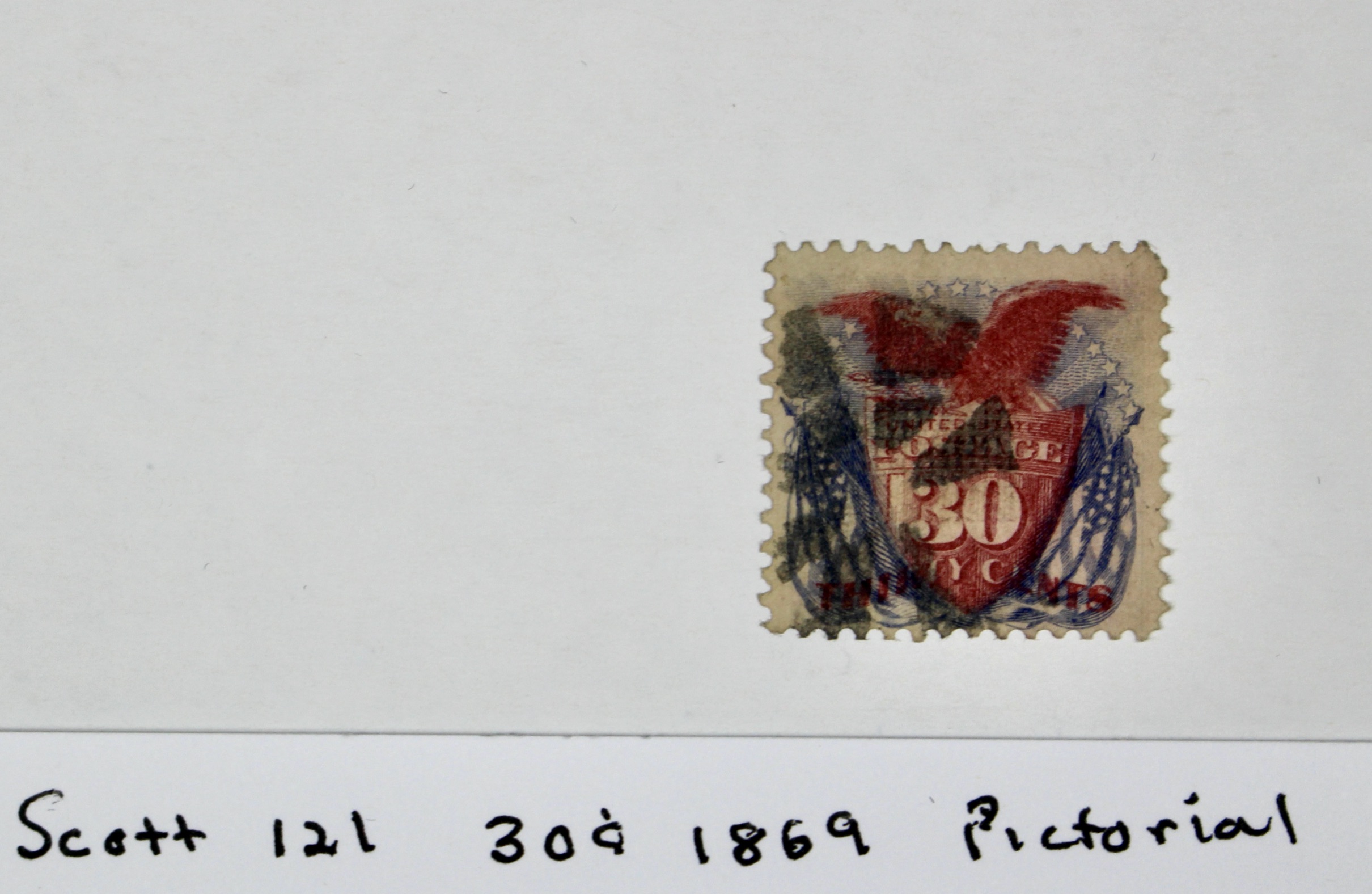 U.S. Scott #121, 30-Cent Pictorial Postage Stamp, 1869