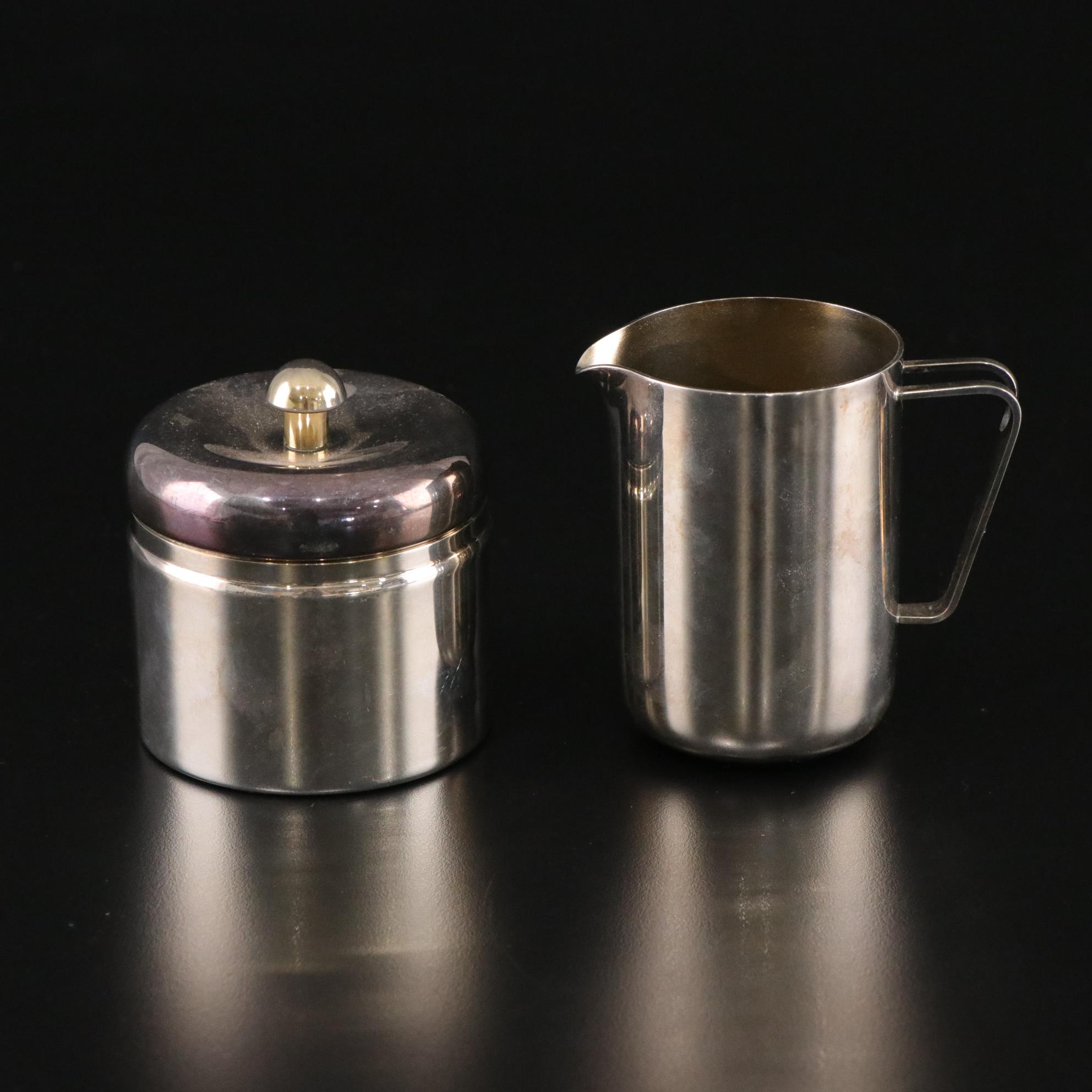 Pampaloni Italian Modern Silver Plate Coffee and Tea Service