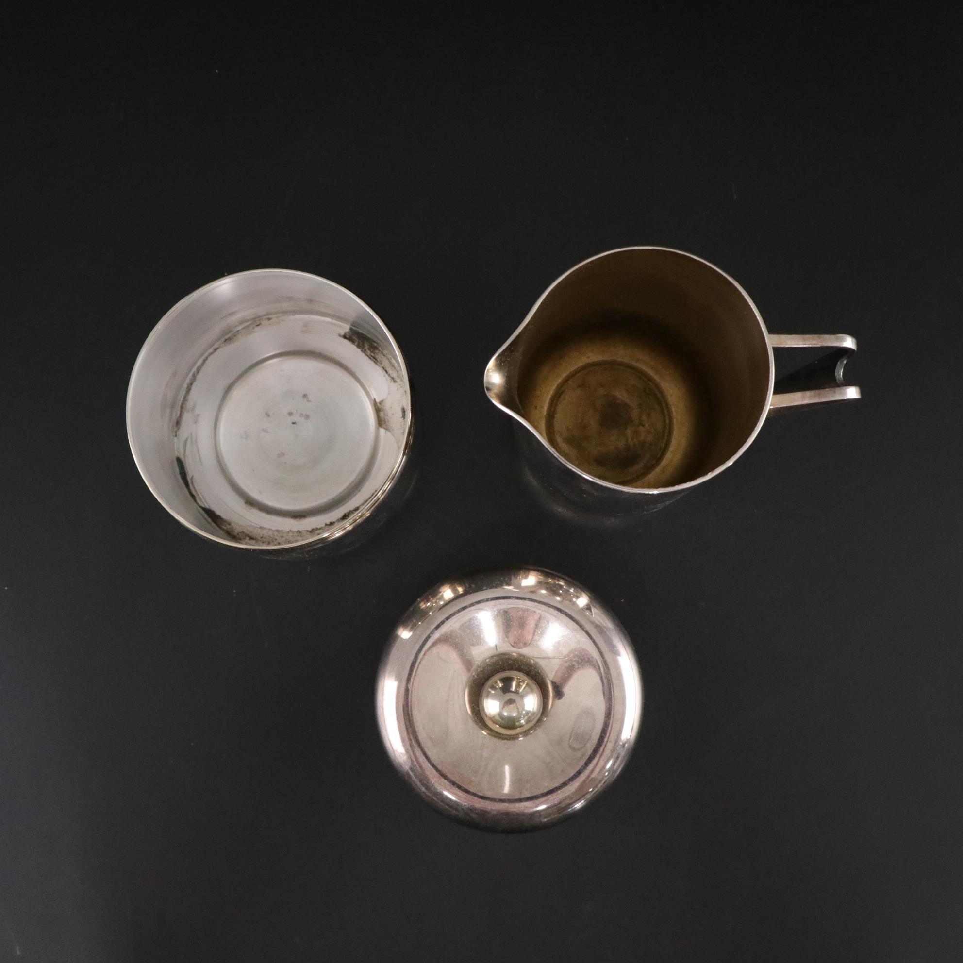 Pampaloni Italian Modern Silver Plate Coffee and Tea Service