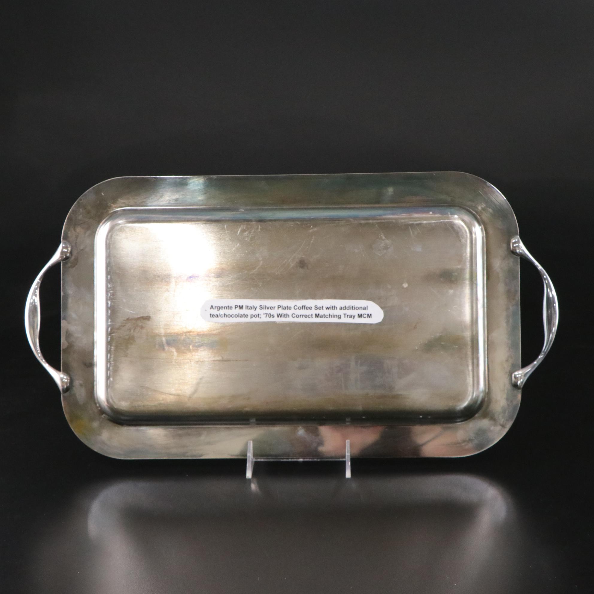 Pampaloni Italian Modern Silver Plate Coffee and Tea Service