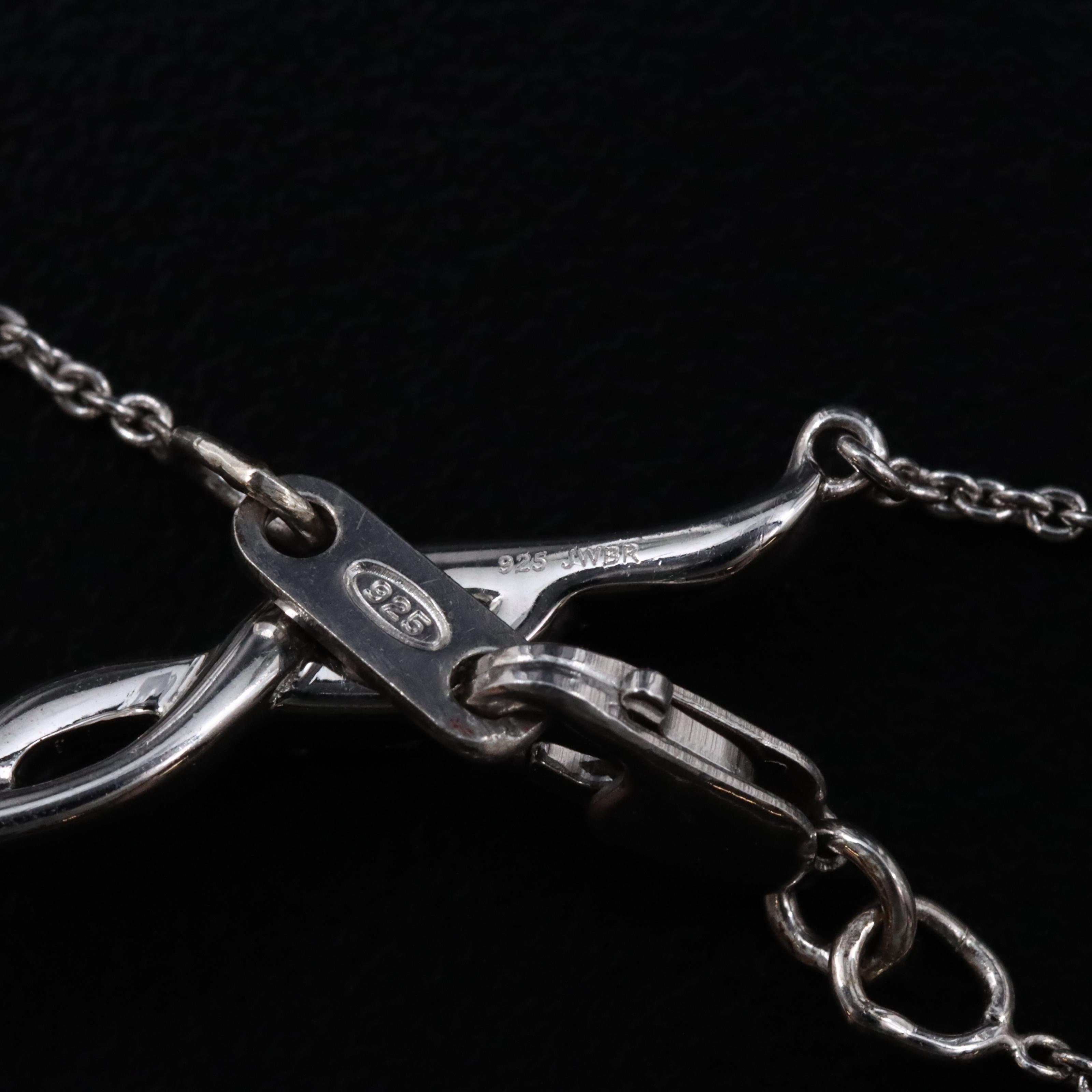 Sterling Pearl and Diamond Necklace