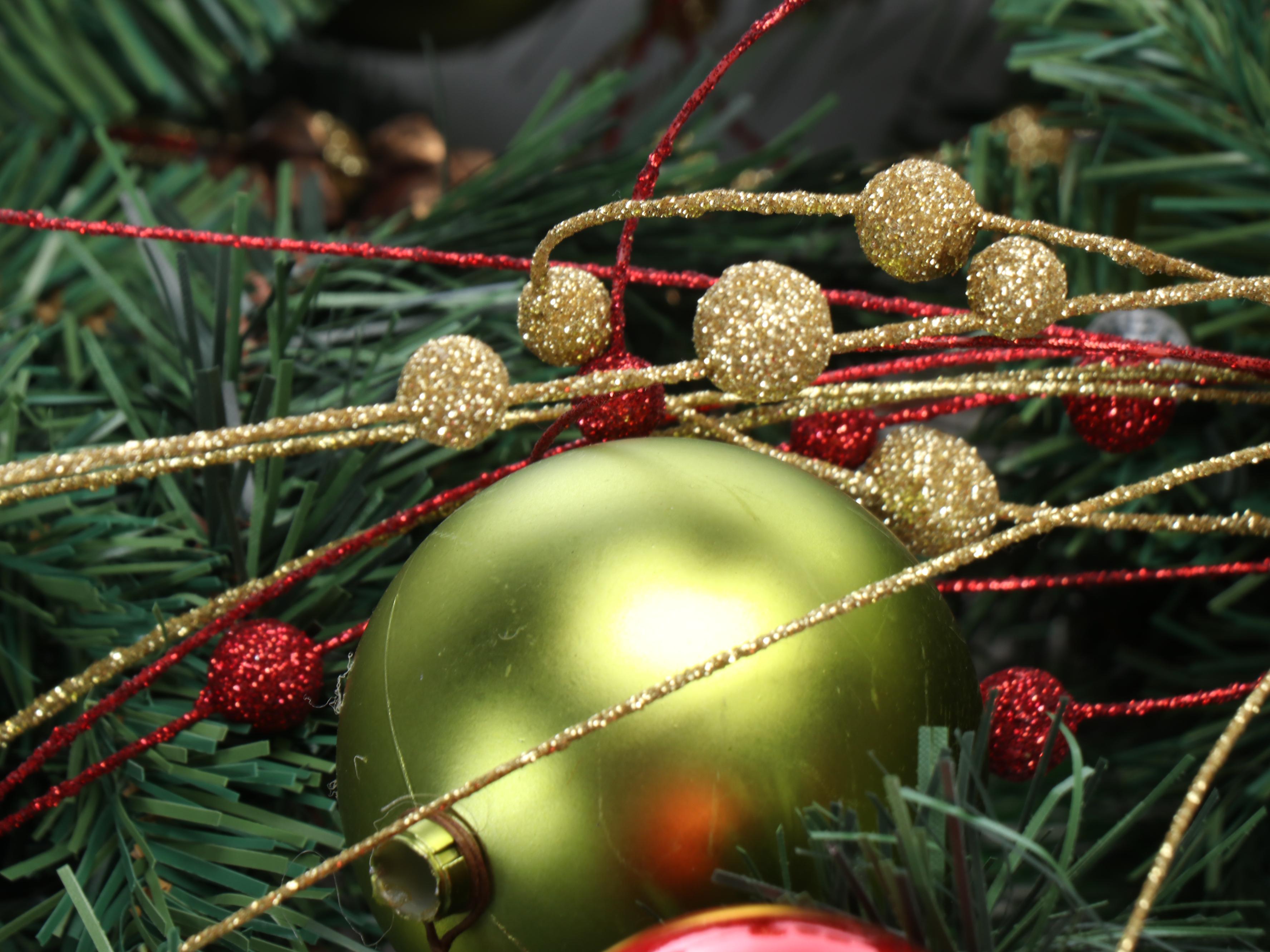 Artificial Pine and Ornament Christmas Garland