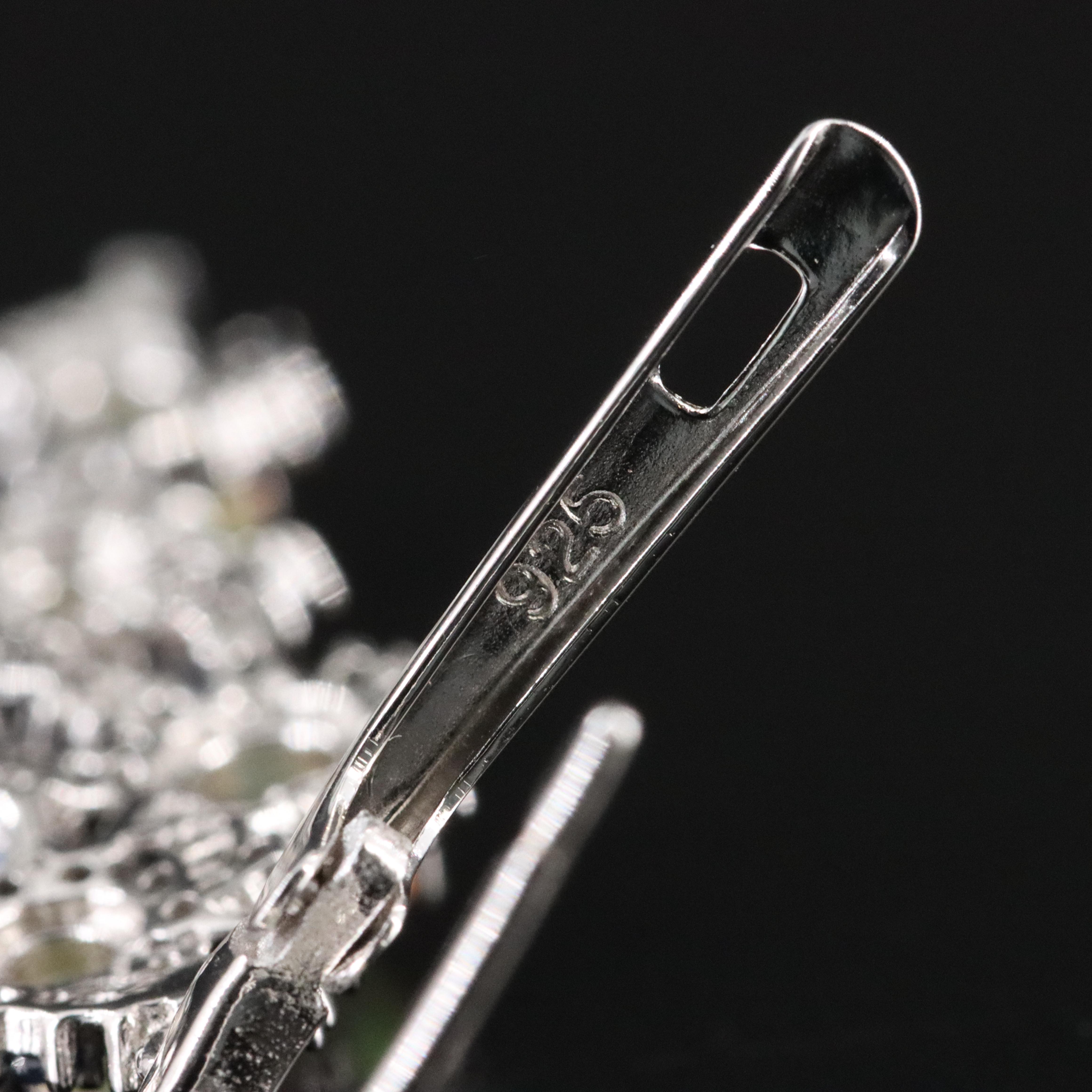 Sterling Opal and Sapphire Earrings