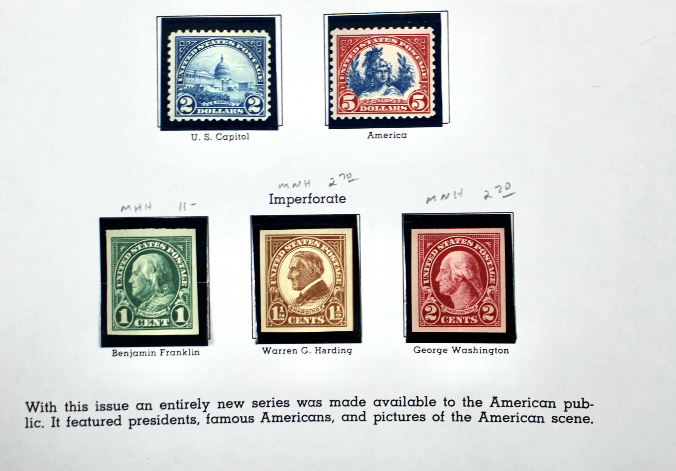 Mint Never Hinged Scott 551 to 573 Regular Issue Postage Stamps, 1922 to 1926