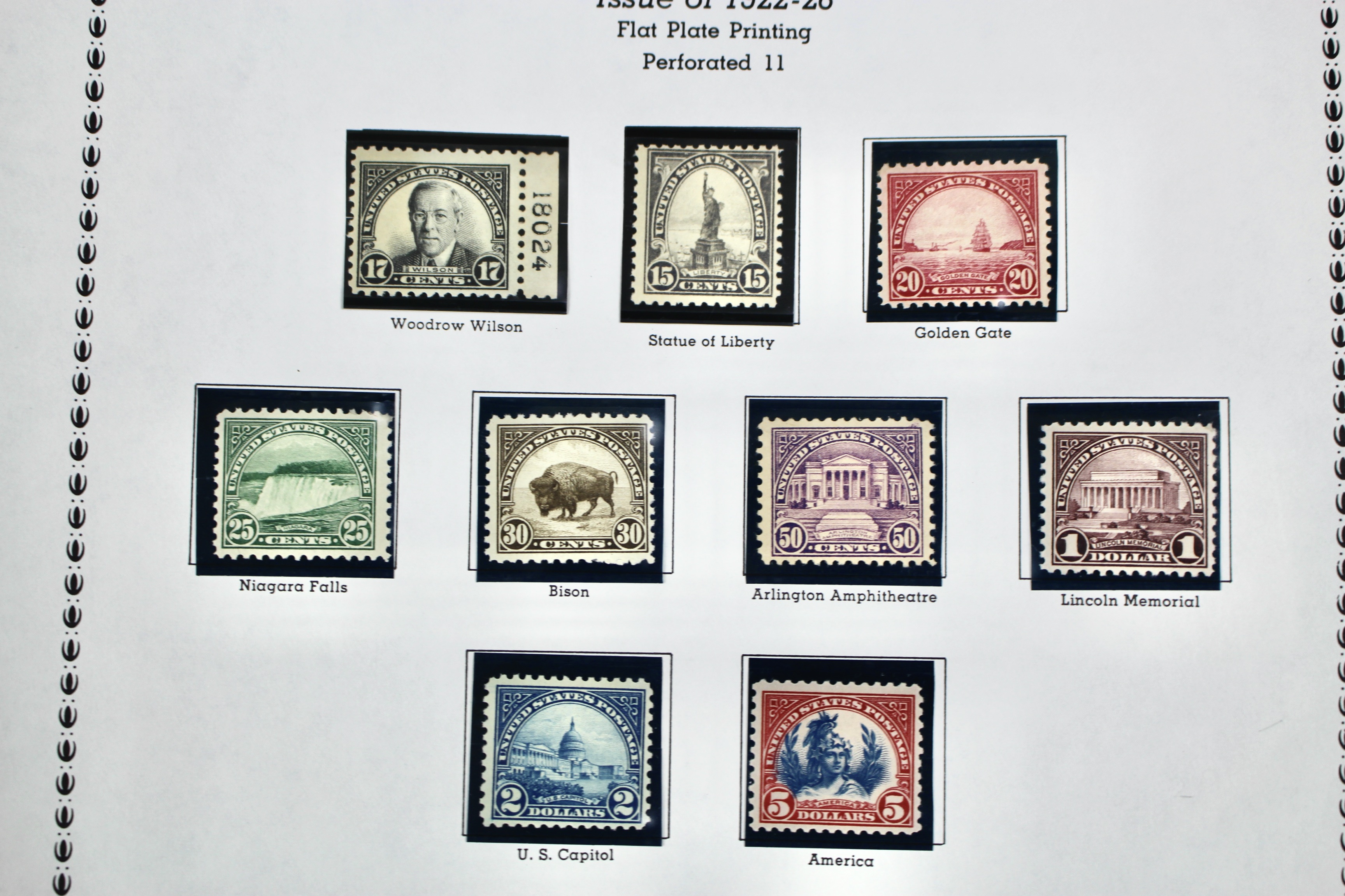 Mint Never Hinged Scott 551 to 573 Regular Issue Postage Stamps, 1922 to 1926